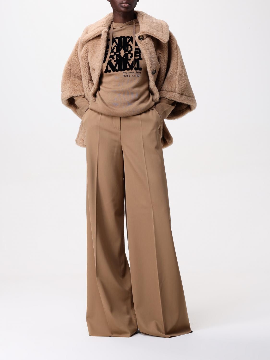 Max Mara Max Mara Jacket Woman Beige Size L / US 10 / IT 46 - 2 Thumbnail