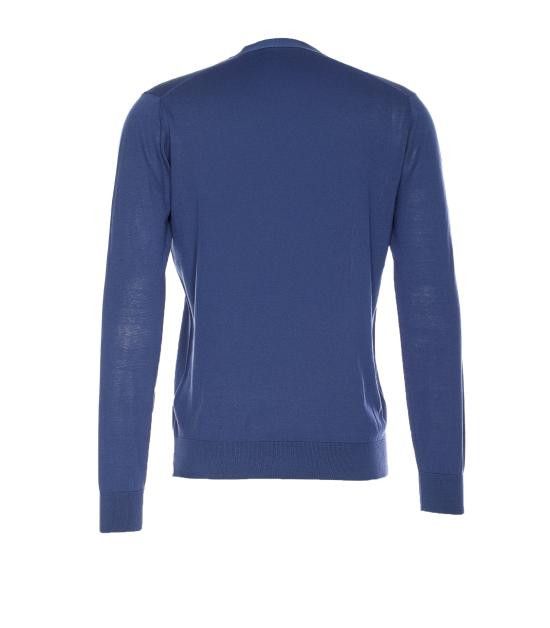 Paolo Pecora PAOLO PECORA Men Sweater A002 F2006802 Blue Size US M / EU 48-50 / 2 - 2 Thumbnail