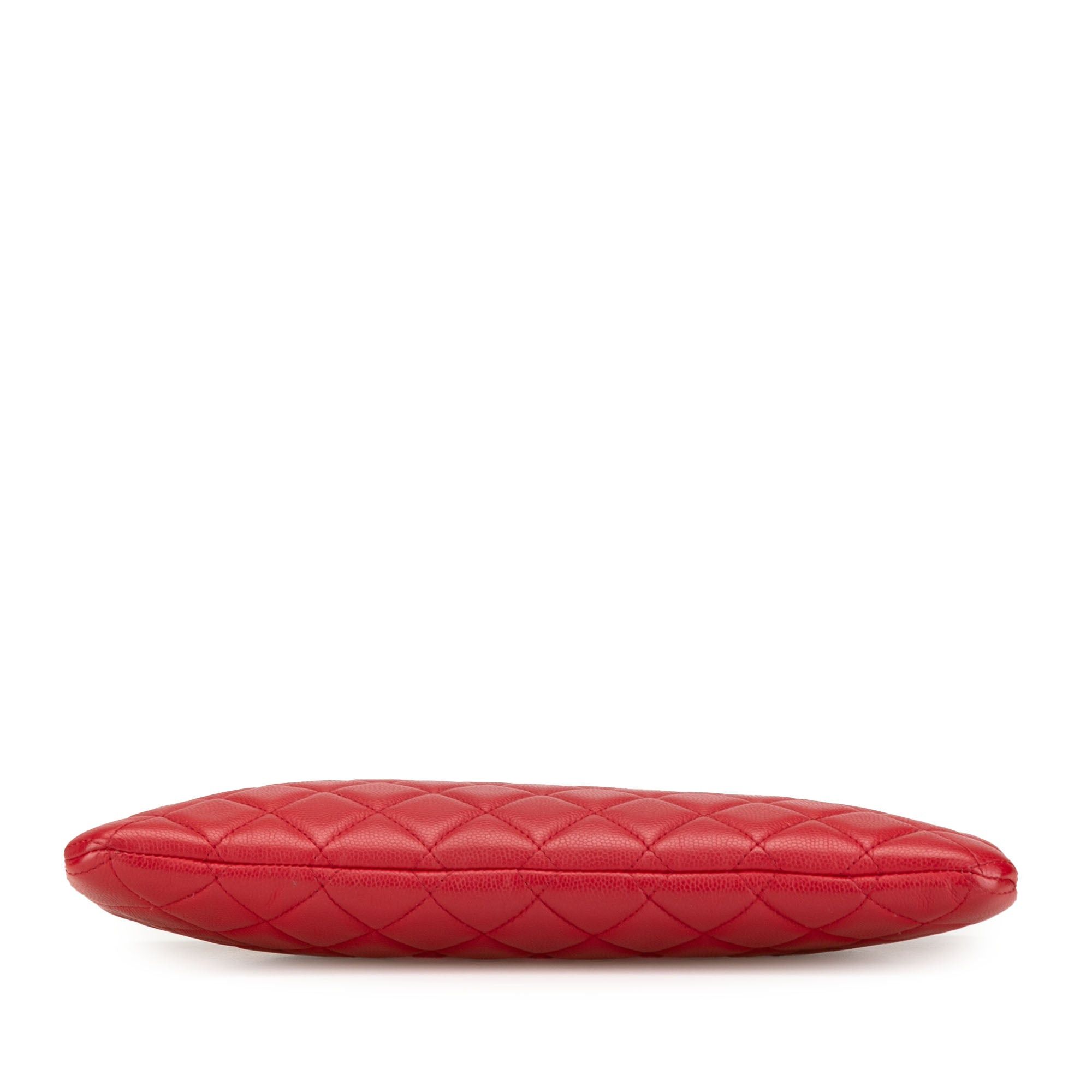 Chanel Chanel Medium Quilted Caviar Boy O Case Clutch Red Size ONE SIZE - 3 Thumbnail