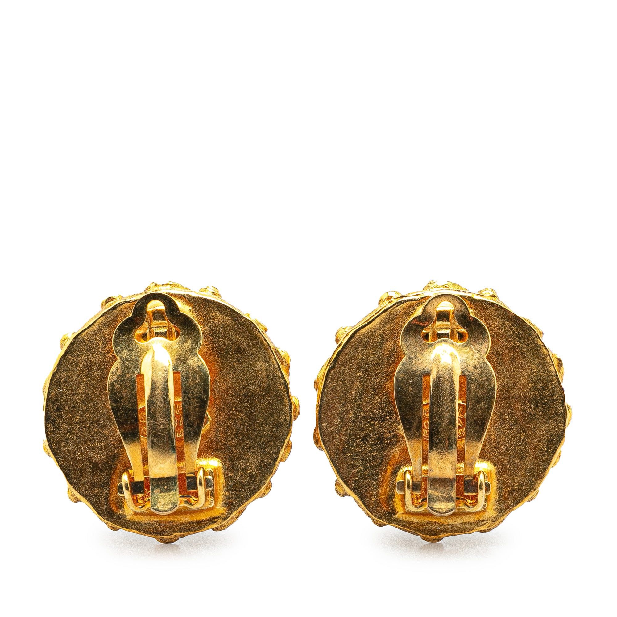 Chanel Chanel Gold Plated Faux Pearl CC Clip On Earrings Gold Size ONE SIZE - 2 Thumbnail