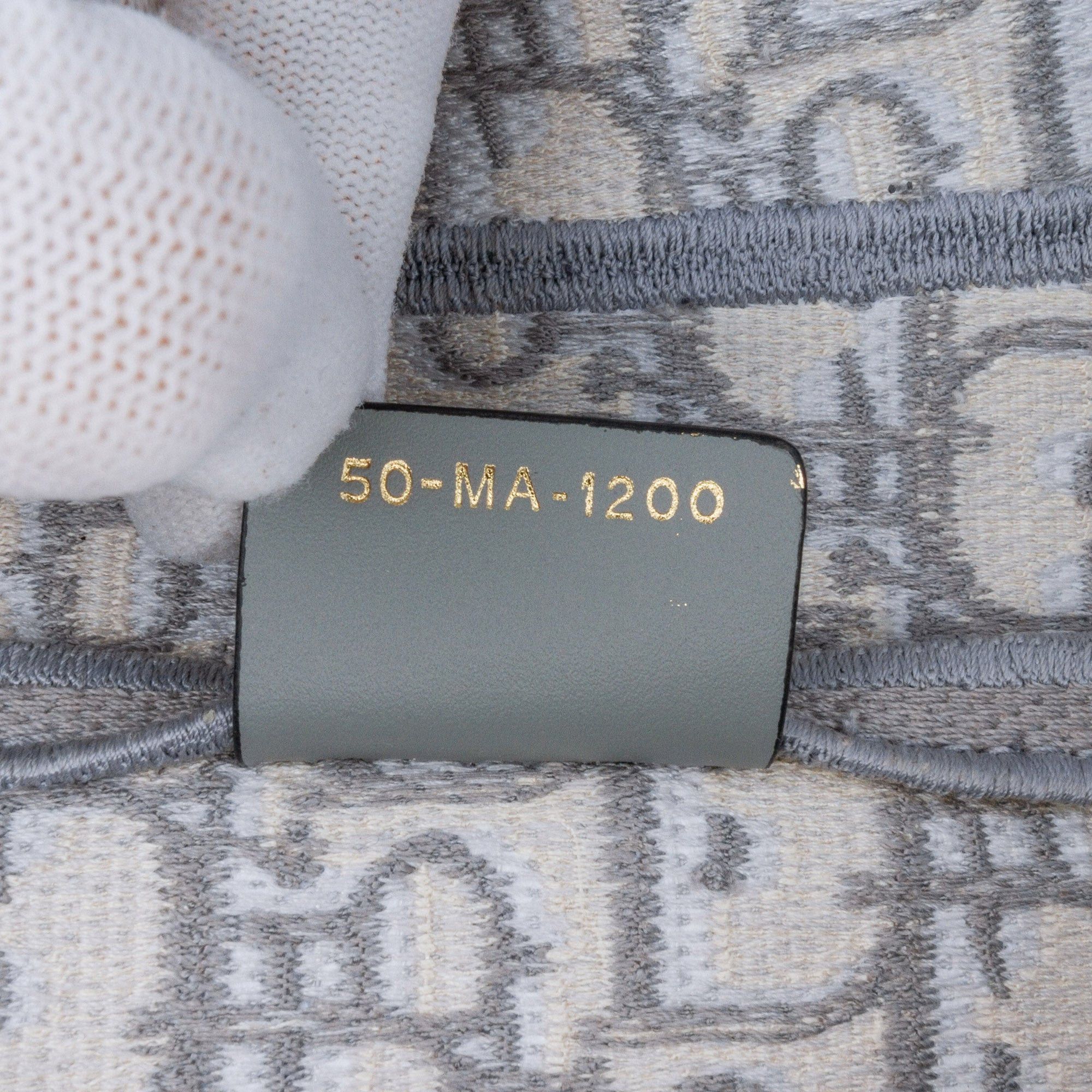 Dior Dior Oblique Embroidered Canvas Saddle Bag Gray Size ONE SIZE - 6 Thumbnail
