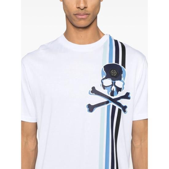 Philipp Plein PHILIPP PLEIN Men T-Shirts MTK8111 PJY002N 0108 WHITE Size US XL / EU 56 / 4 - 3 Thumbnail