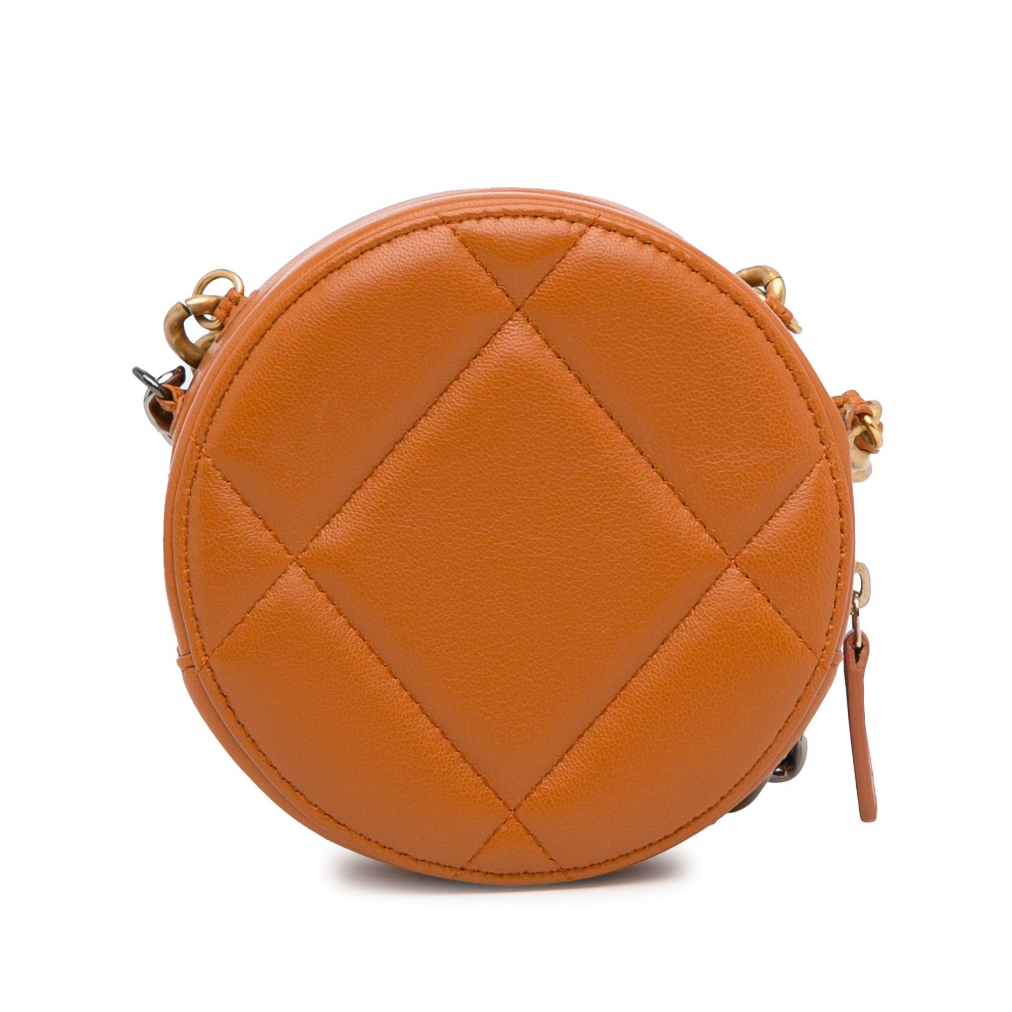 Chanel Chanel Lambskin 19 Round Clutch with Chain Brown Size ONE SIZE - 4 Thumbnail