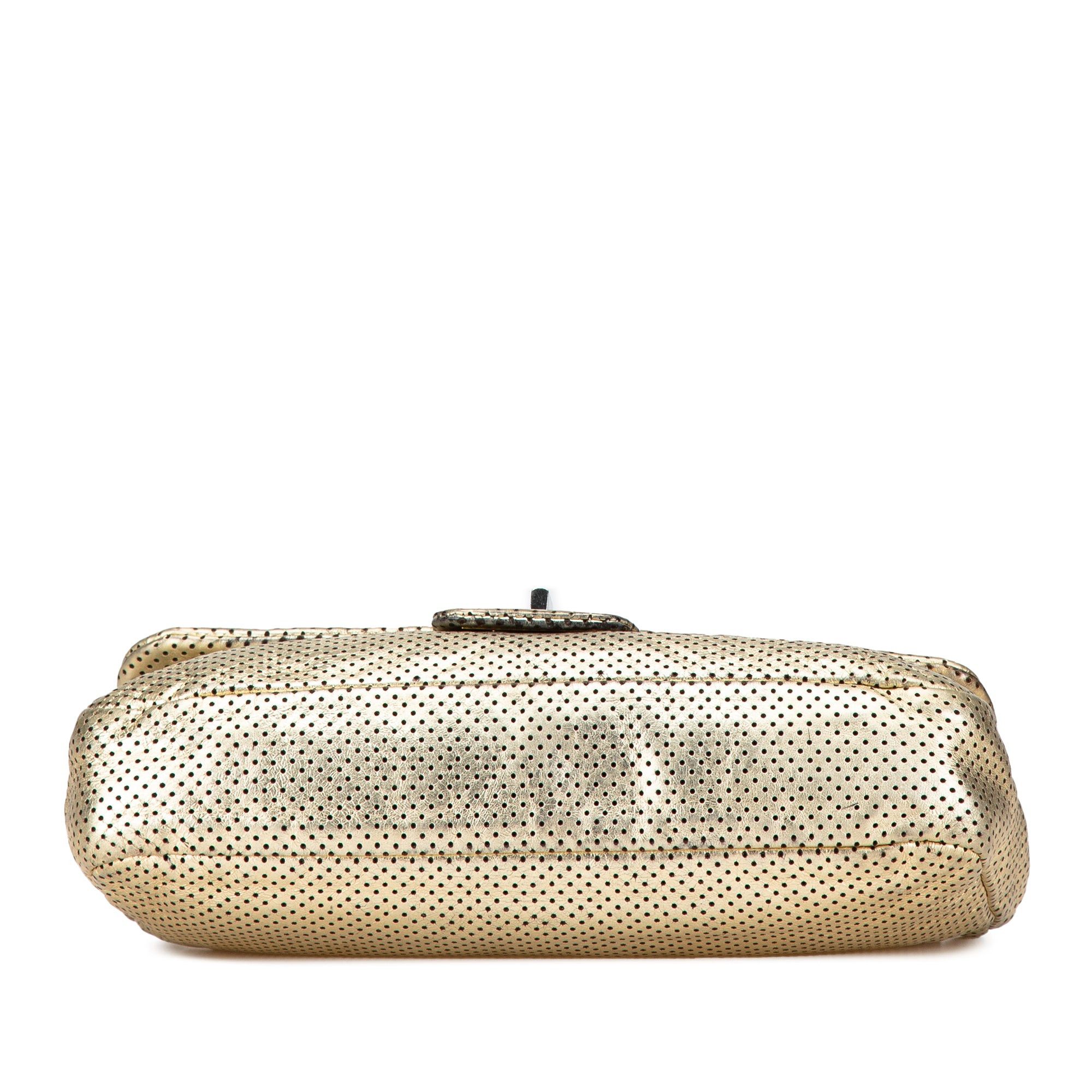 Chanel Chanel Medium Perforated Calfskin Reissue Drill Flap Gold Size ONE SIZE - 3 Thumbnail