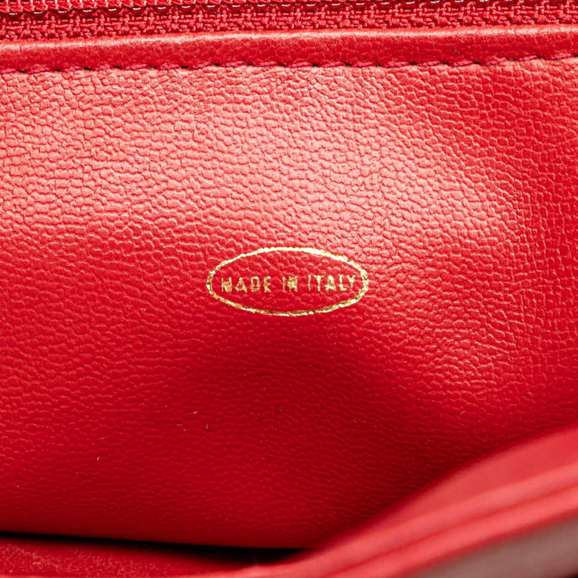Chanel Chanel CC Lambskin Chain Tote Red Size ONE SIZE - 7 Thumbnail