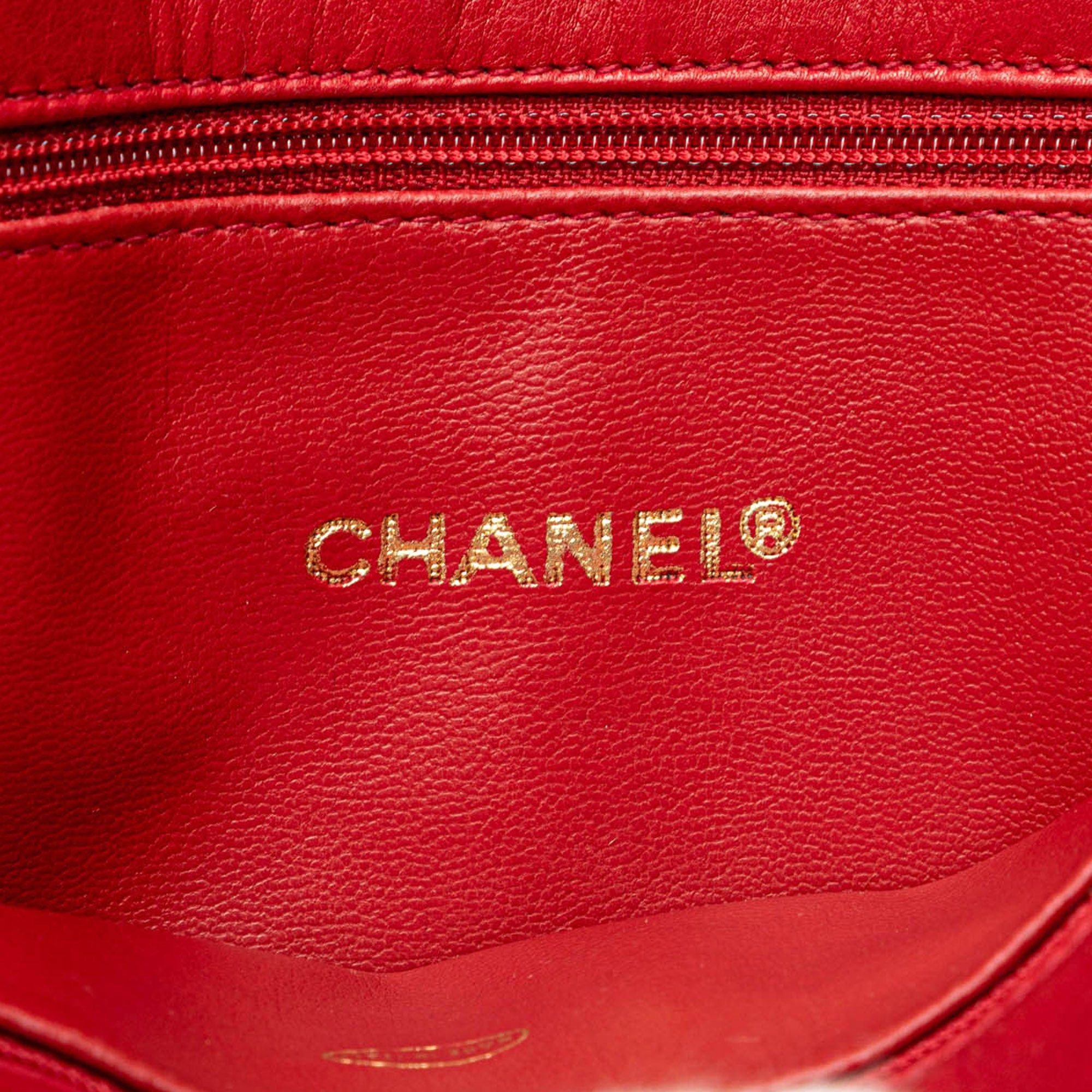 Chanel Chanel CC Lambskin Chain Tote Red Size ONE SIZE - 5 Thumbnail