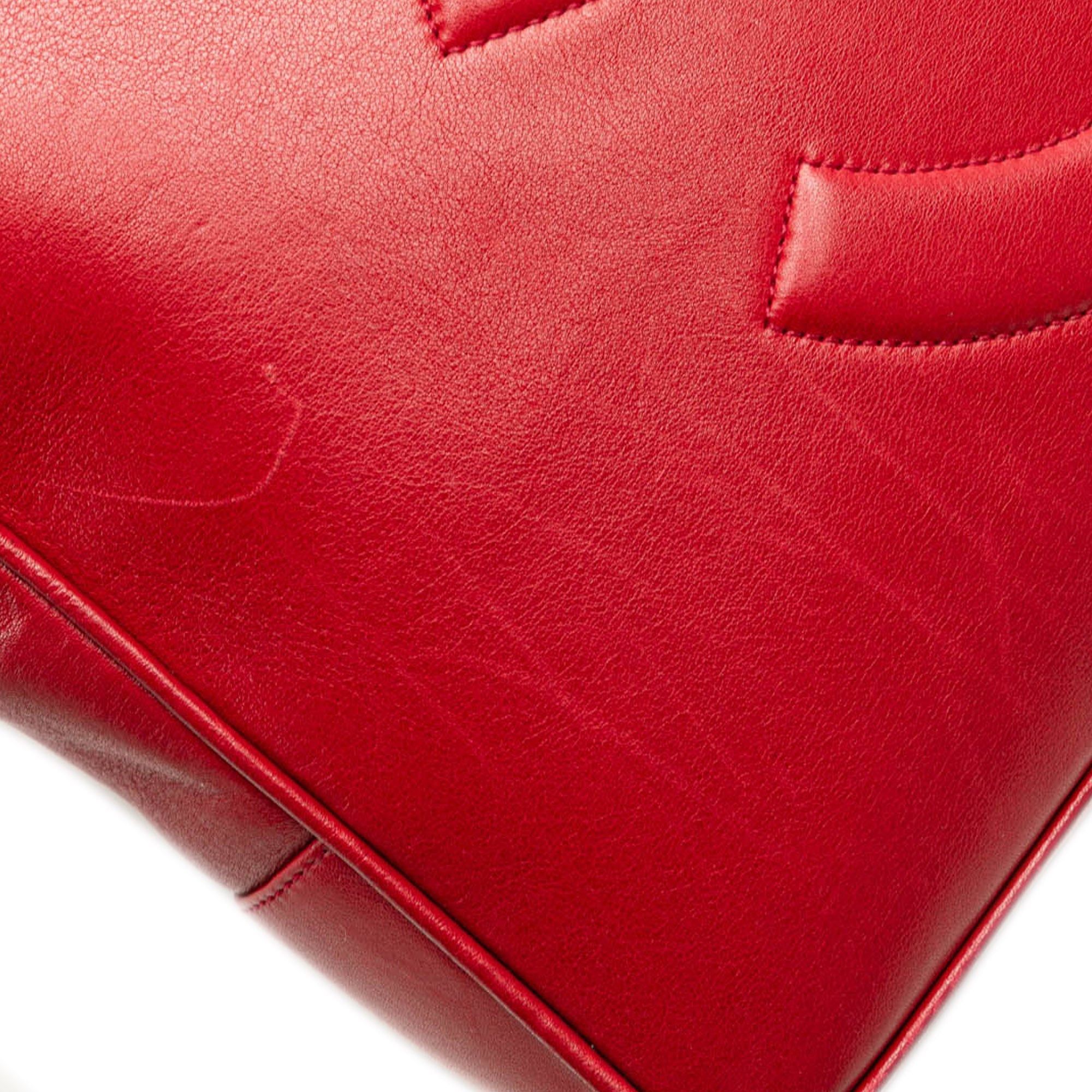 Chanel Chanel CC Lambskin Chain Tote Red Size ONE SIZE - 12 Thumbnail