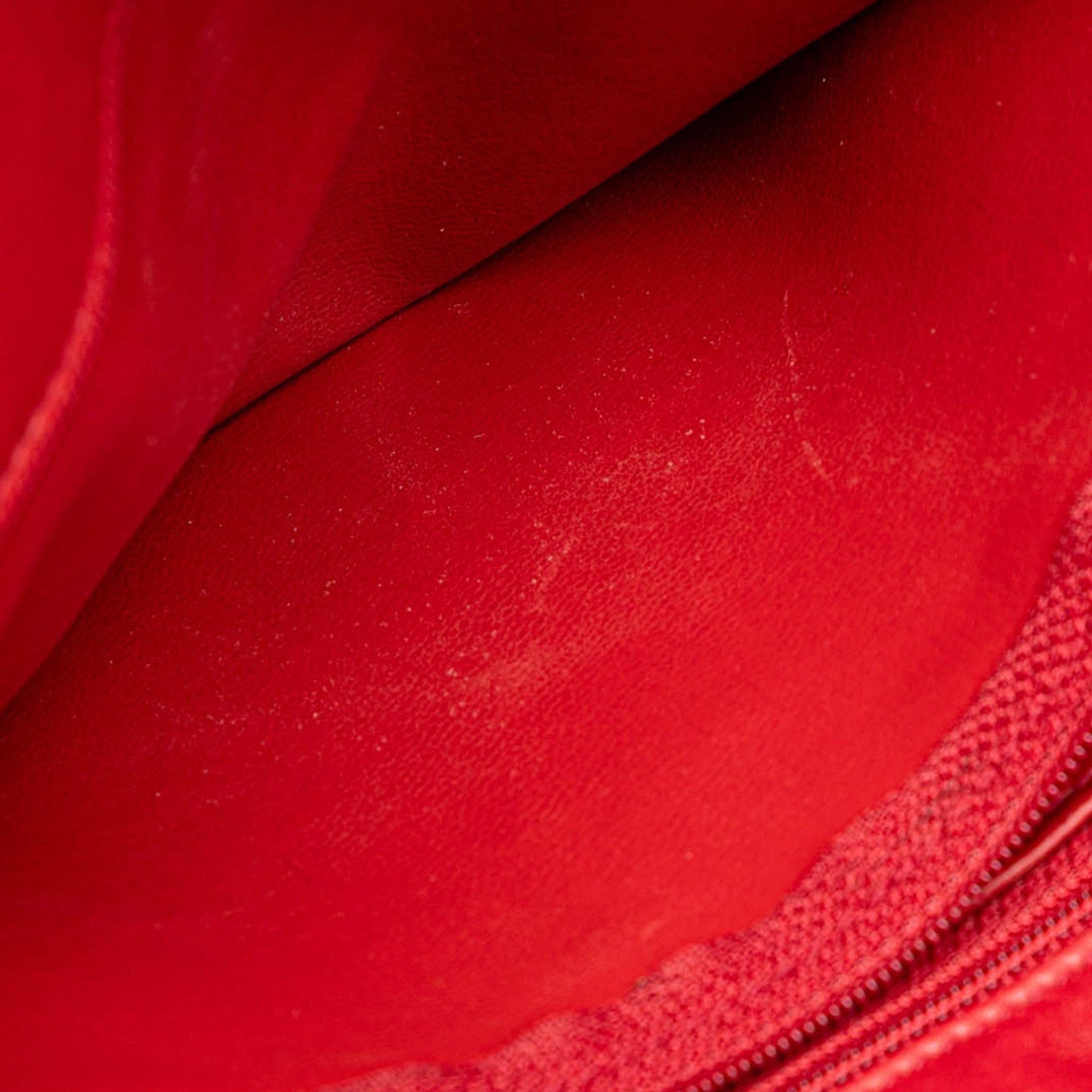 Chanel Chanel CC Lambskin Chain Tote Red Size ONE SIZE - 11 Thumbnail