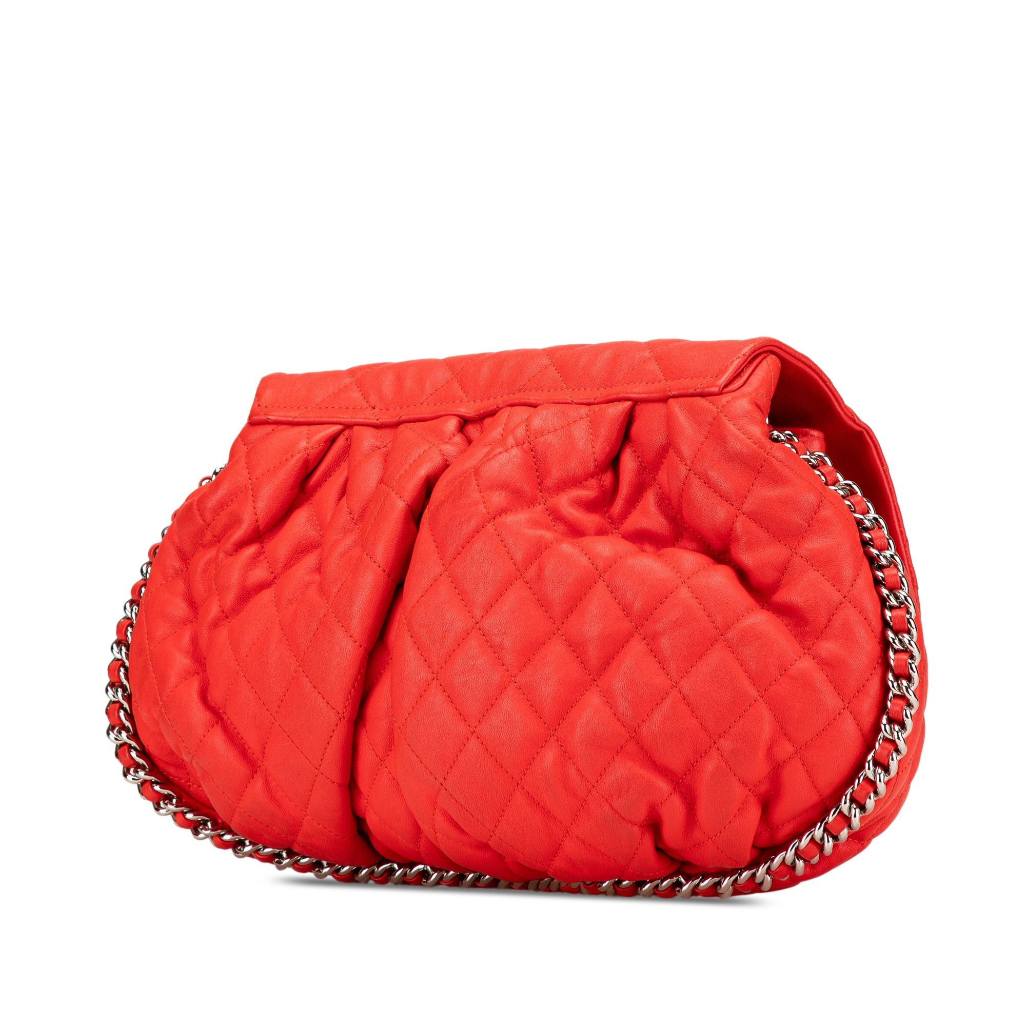 Chanel Chanel Large Quilted Lambskin Chain Around Flap Red Size ONE SIZE - 2 Thumbnail