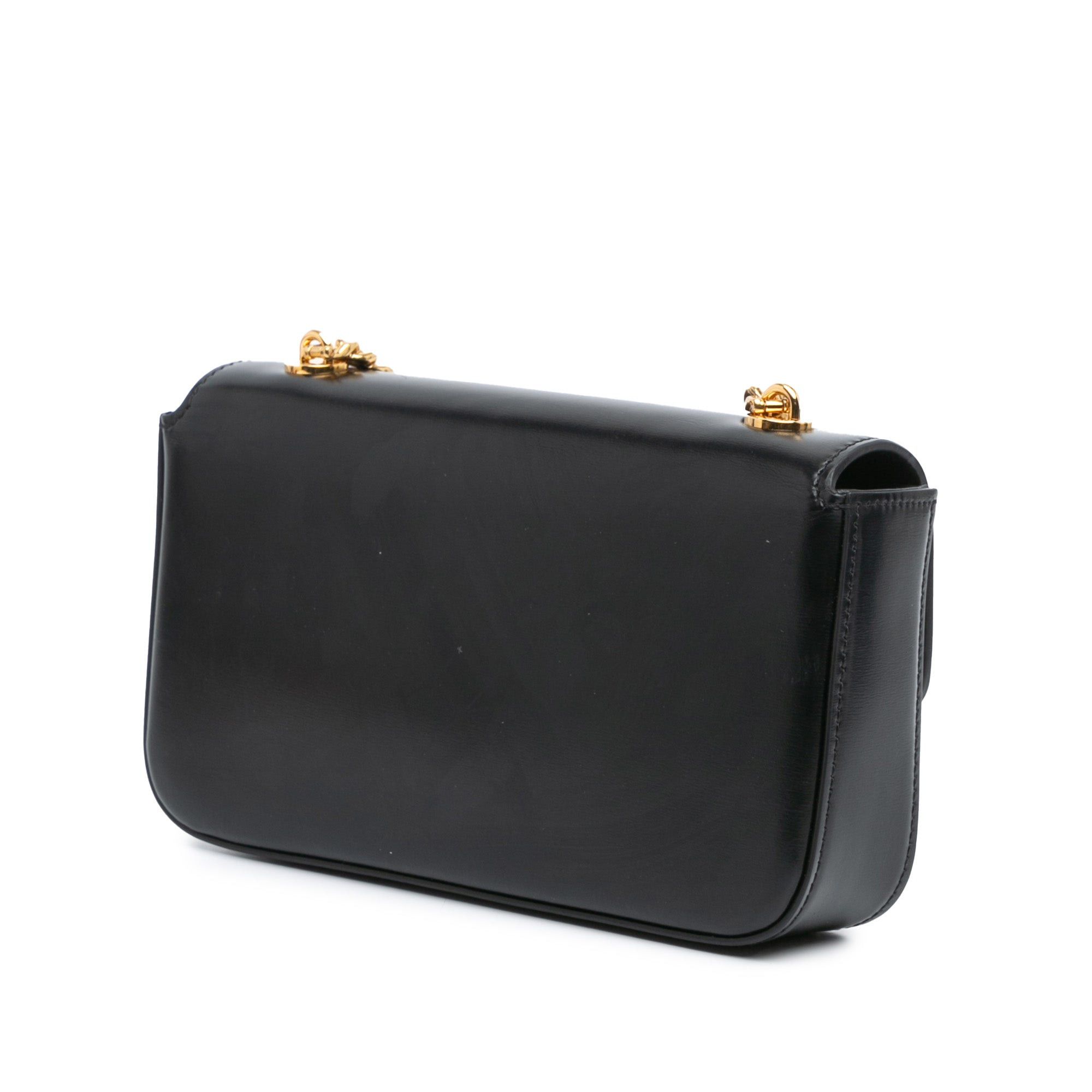 Celine Celine Shiny Calfskin Claude Chain Shoulder Bag Black Size ONE SIZE - 2 Thumbnail