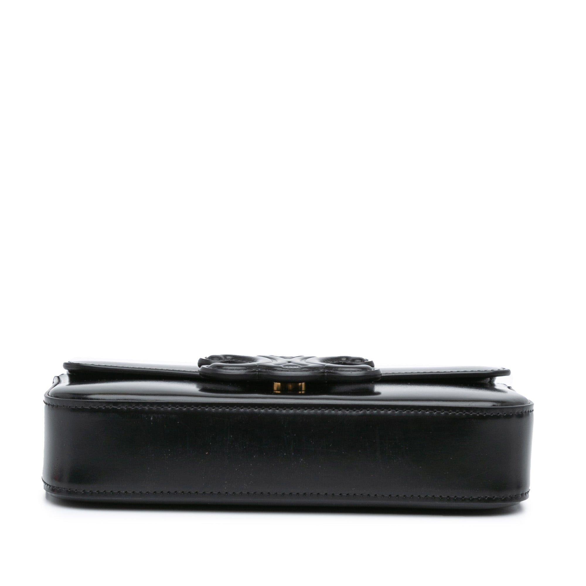 Celine Celine Shiny Calfskin Claude Chain Shoulder Bag Black Size ONE SIZE - 3 Thumbnail