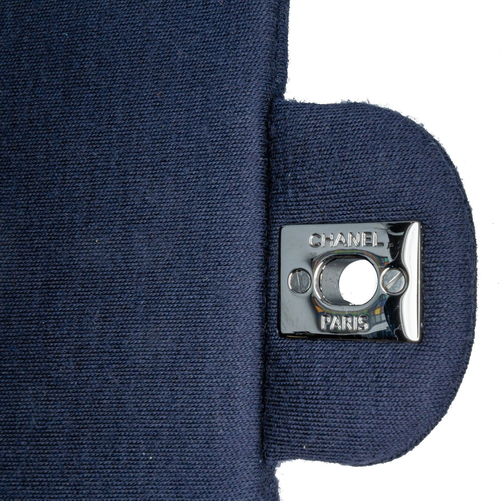 Chanel Chanel Mini Rectangular Classic Jersey Single Flap Blue Size ONE SIZE - 7 Thumbnail