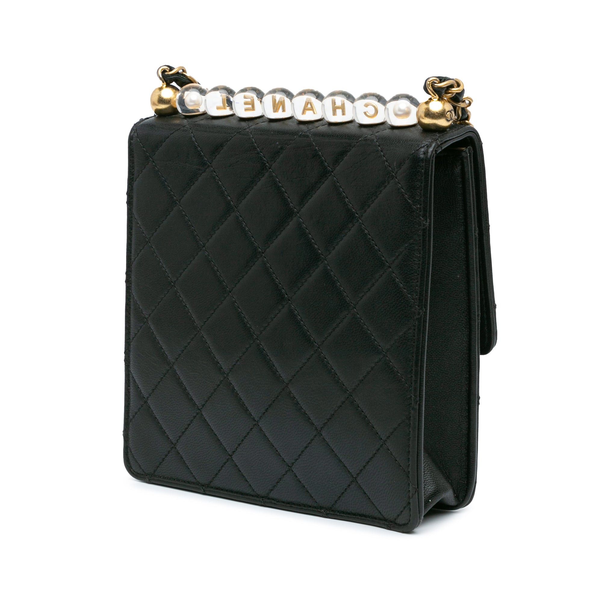 Chanel Chanel Quilted Goatskin Chic Pearls Flap Black Size ONE SIZE - 2 Thumbnail