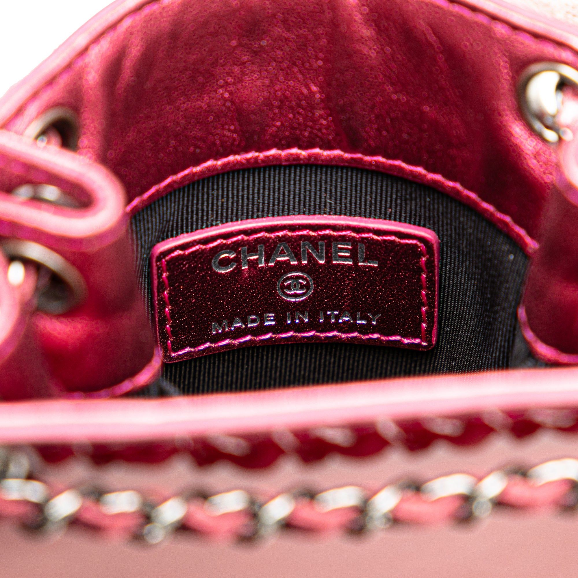 Chanel Chanel CC Patent Phone Holder Crossbody Pink Size ONE SIZE - 5 Thumbnail