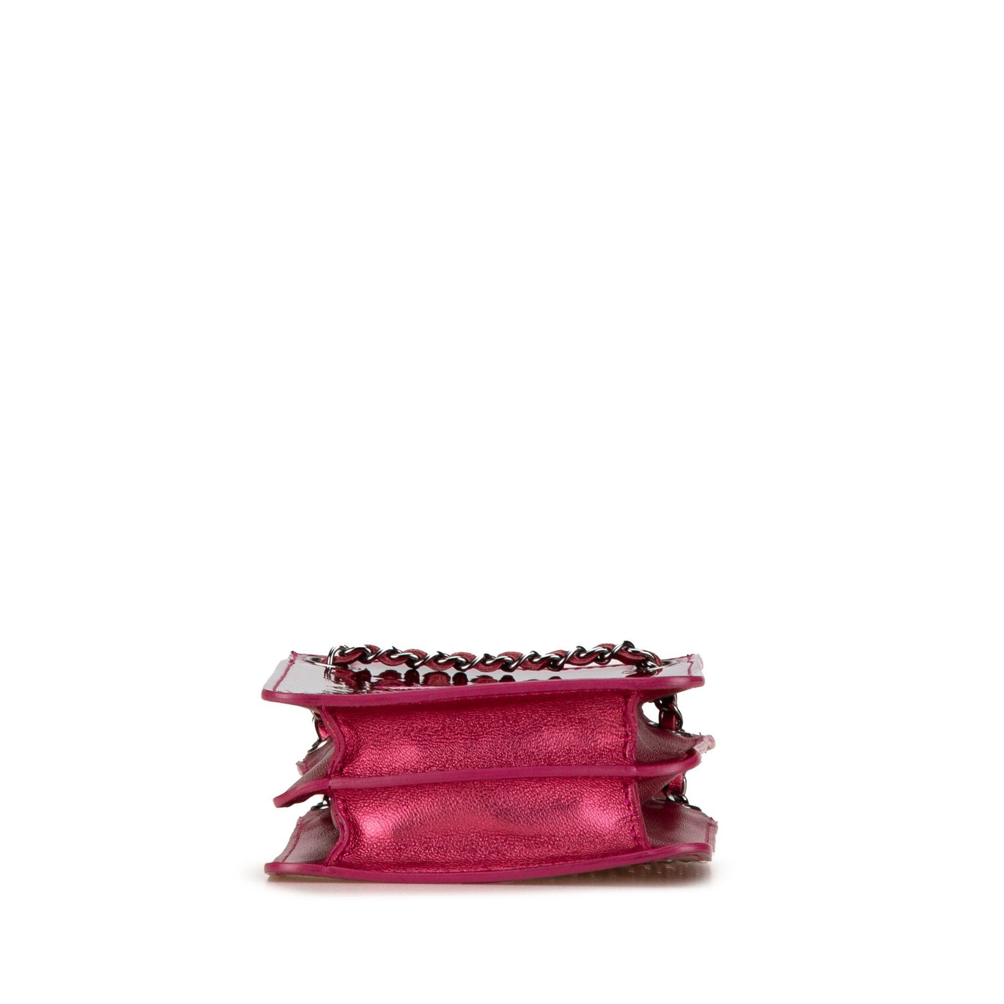 Chanel Chanel CC Patent Phone Holder Crossbody Pink Size ONE SIZE - 3 Thumbnail