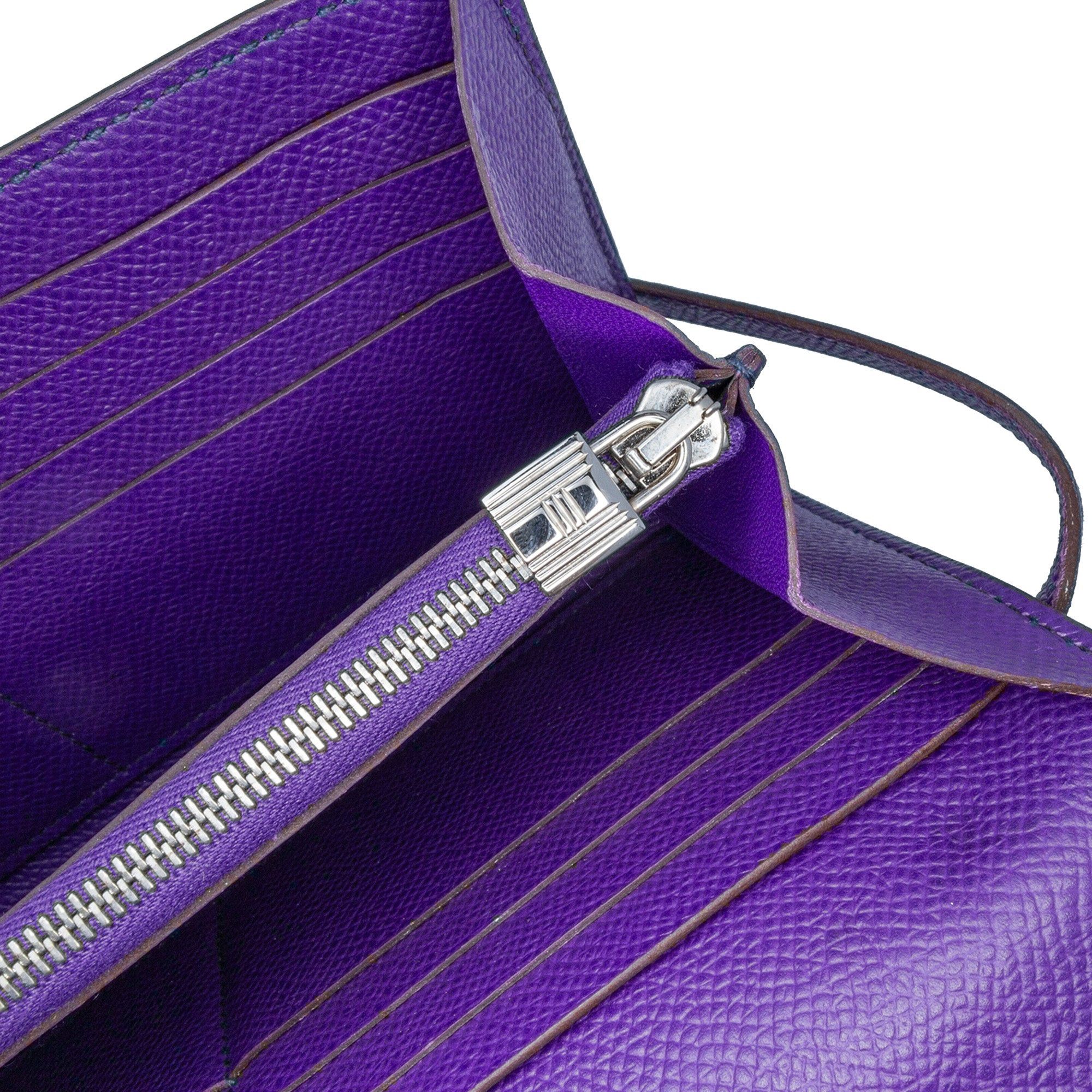 Hermes Hermès Epsom Kelly Longue Wallet Purple Size ONE SIZE - 5 Thumbnail