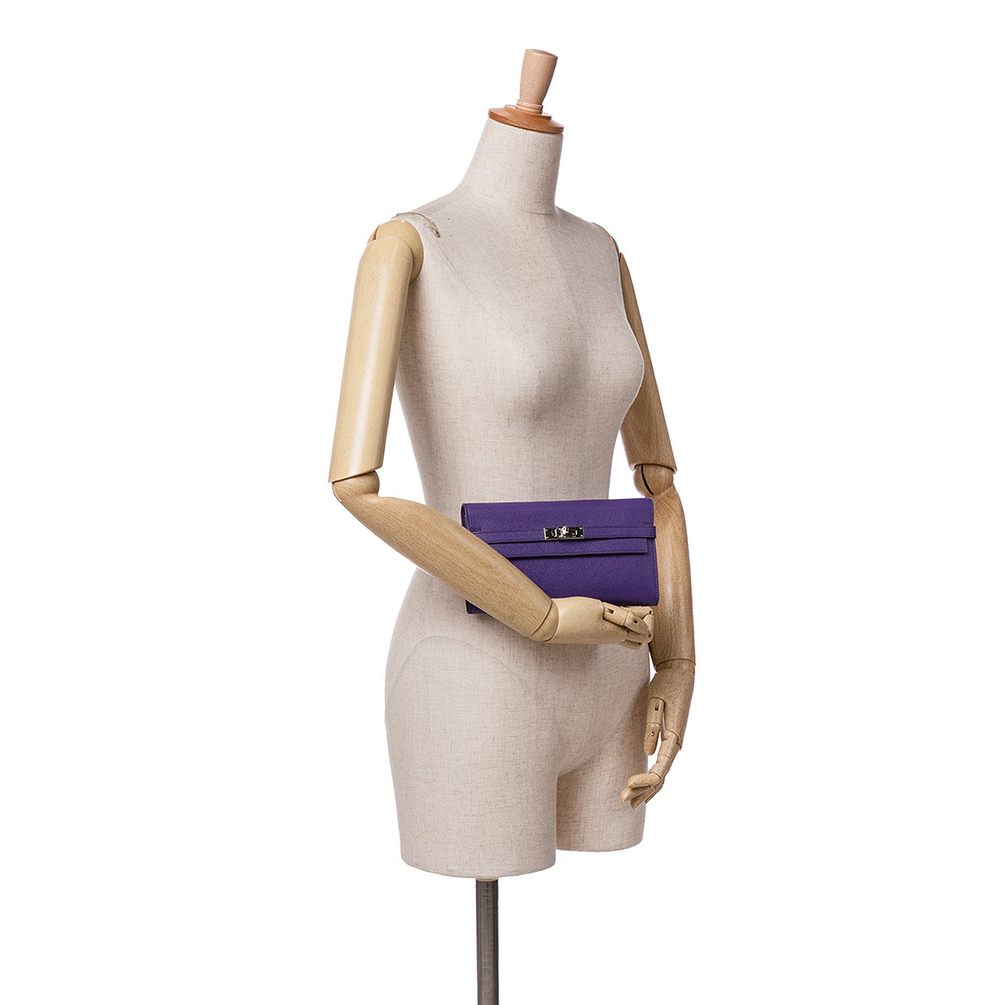 Hermes Hermès Epsom Kelly Longue Wallet Purple Size ONE SIZE - 9 Thumbnail