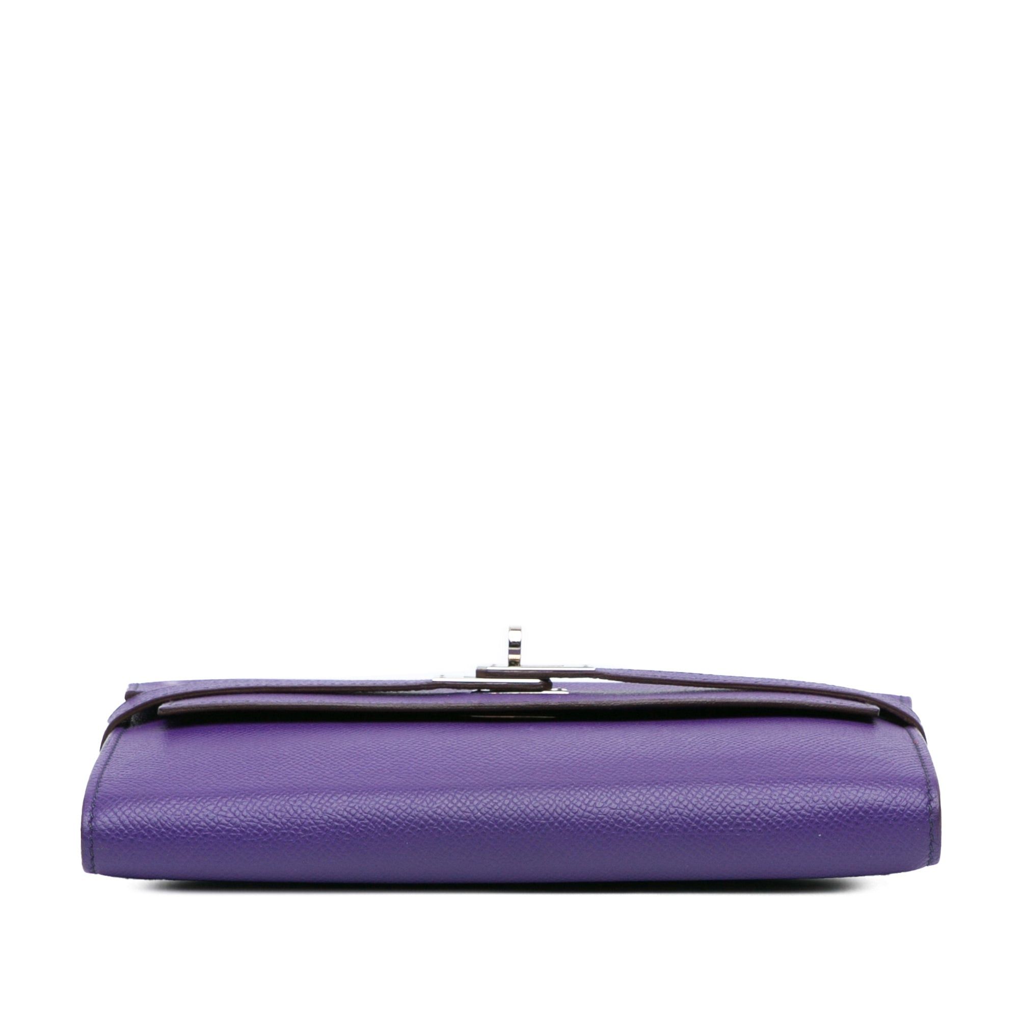 Hermes Hermès Epsom Kelly Longue Wallet Purple Size ONE SIZE - 3 Thumbnail