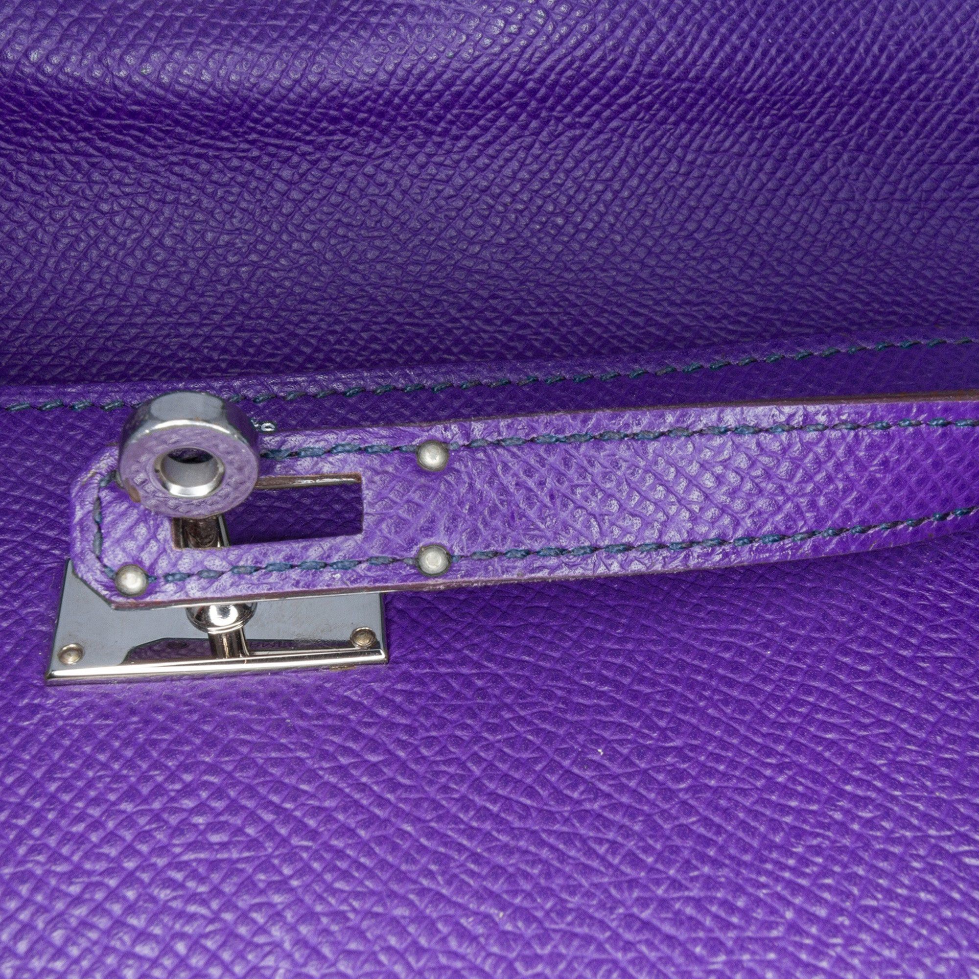 Hermes Hermès Epsom Kelly Longue Wallet Purple Size ONE SIZE - 6 Thumbnail