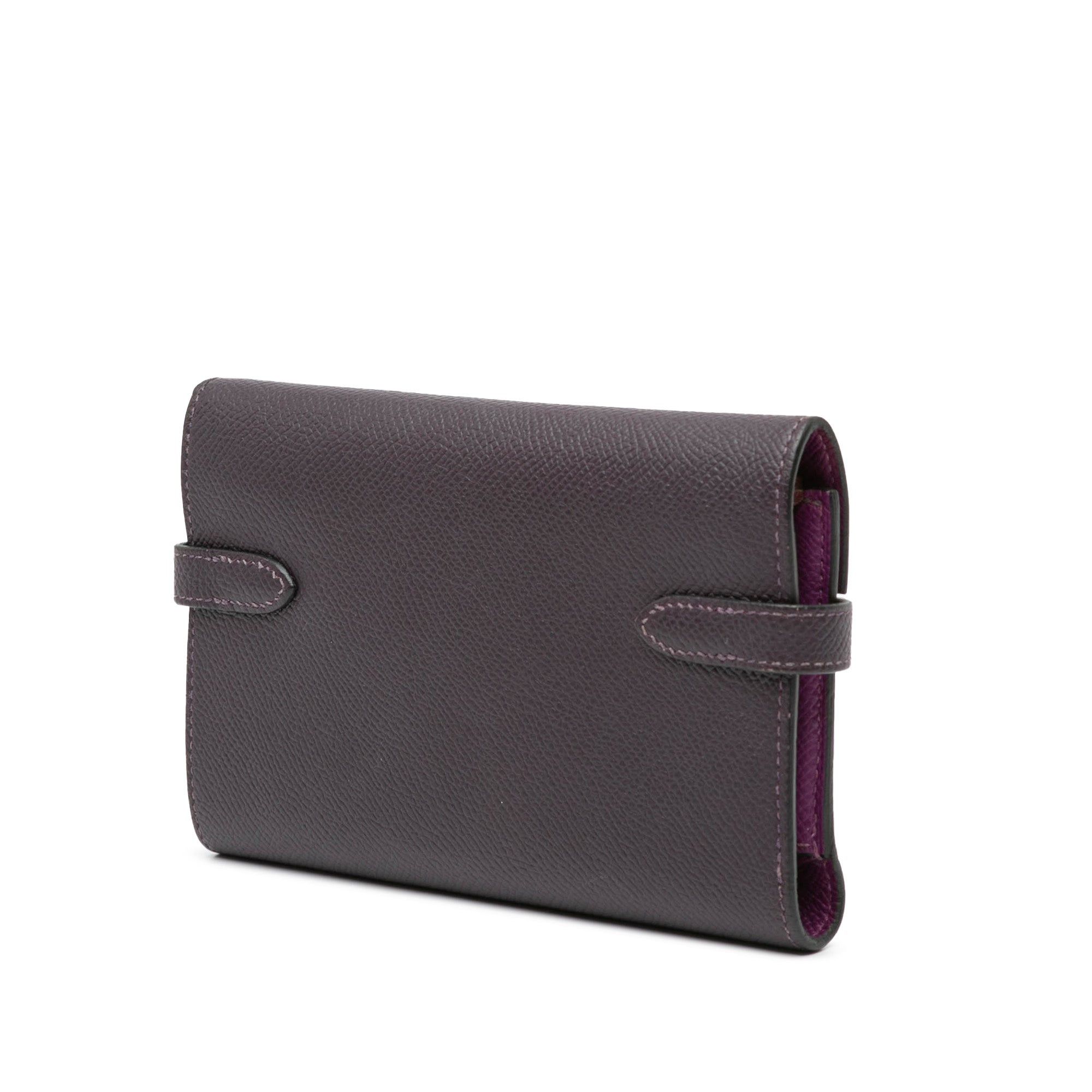 Hermes Hermès Medium Epsom Verso Kelly Wallet Purple Size ONE SIZE - 2 Thumbnail