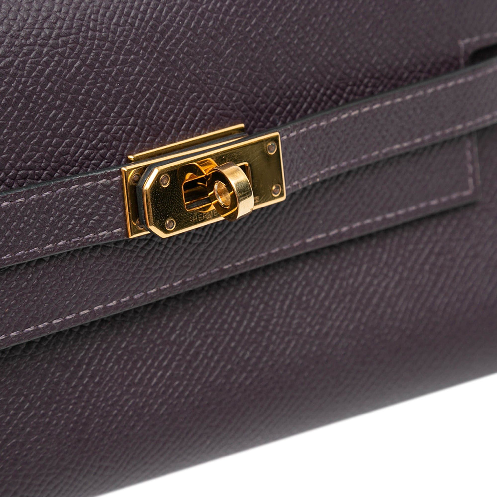 Hermes Hermès Medium Epsom Verso Kelly Wallet Purple Size ONE SIZE - 7 Thumbnail