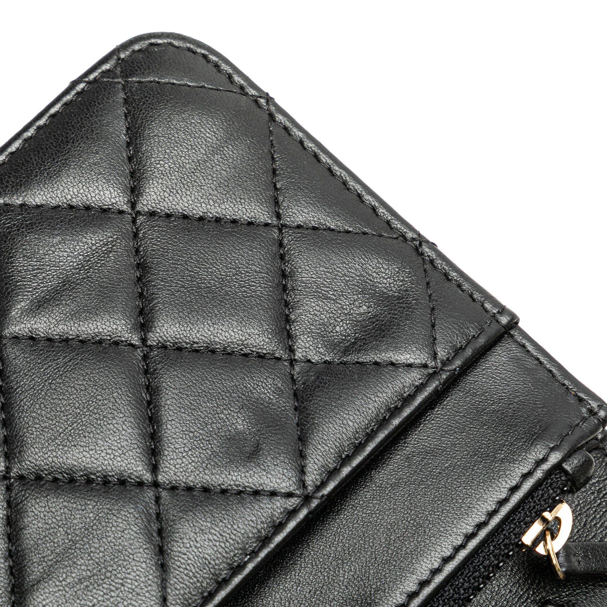Chanel Chanel Quilted Studded Lambskin 18K Lucky Charms Wallet On Chain Black Size ONE SIZE - 11 Thumbnail