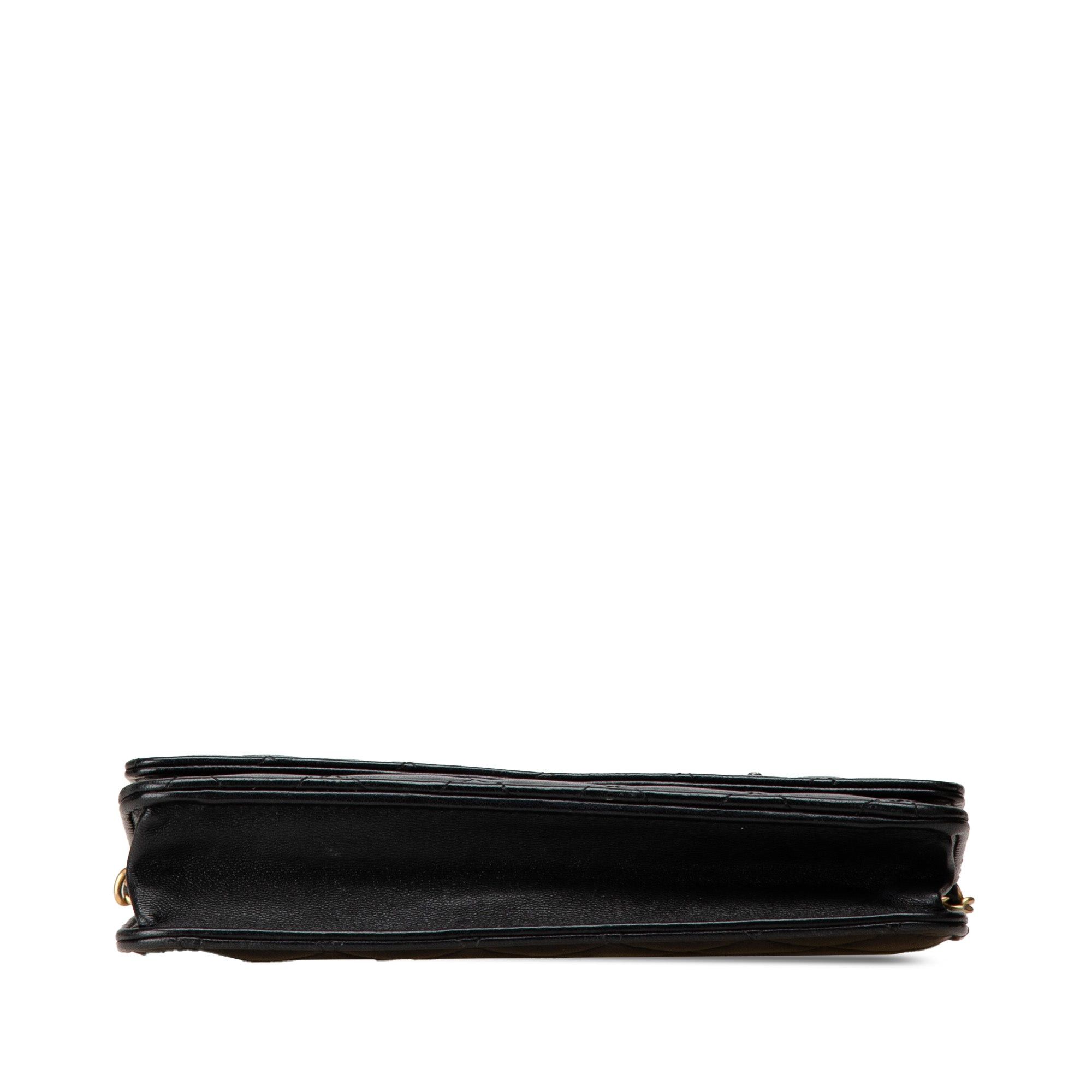 Chanel Chanel Quilted Studded Lambskin 18K Lucky Charms Wallet On Chain Black Size ONE SIZE - 3 Thumbnail