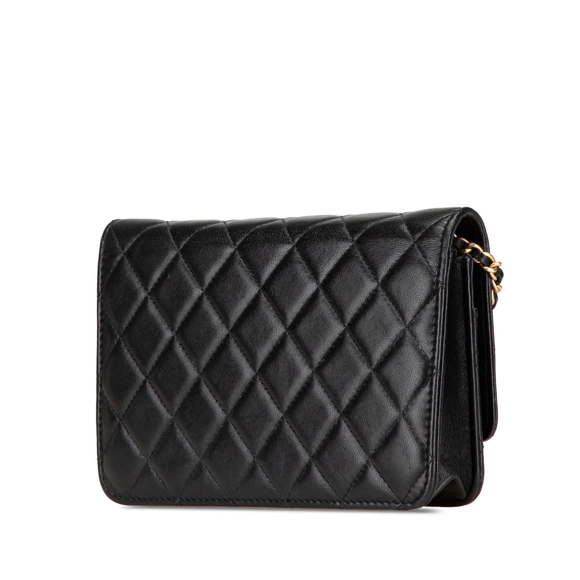 Chanel Chanel Quilted Studded Lambskin 18K Lucky Charms Wallet On Chain Black Size ONE SIZE - 2 Thumbnail