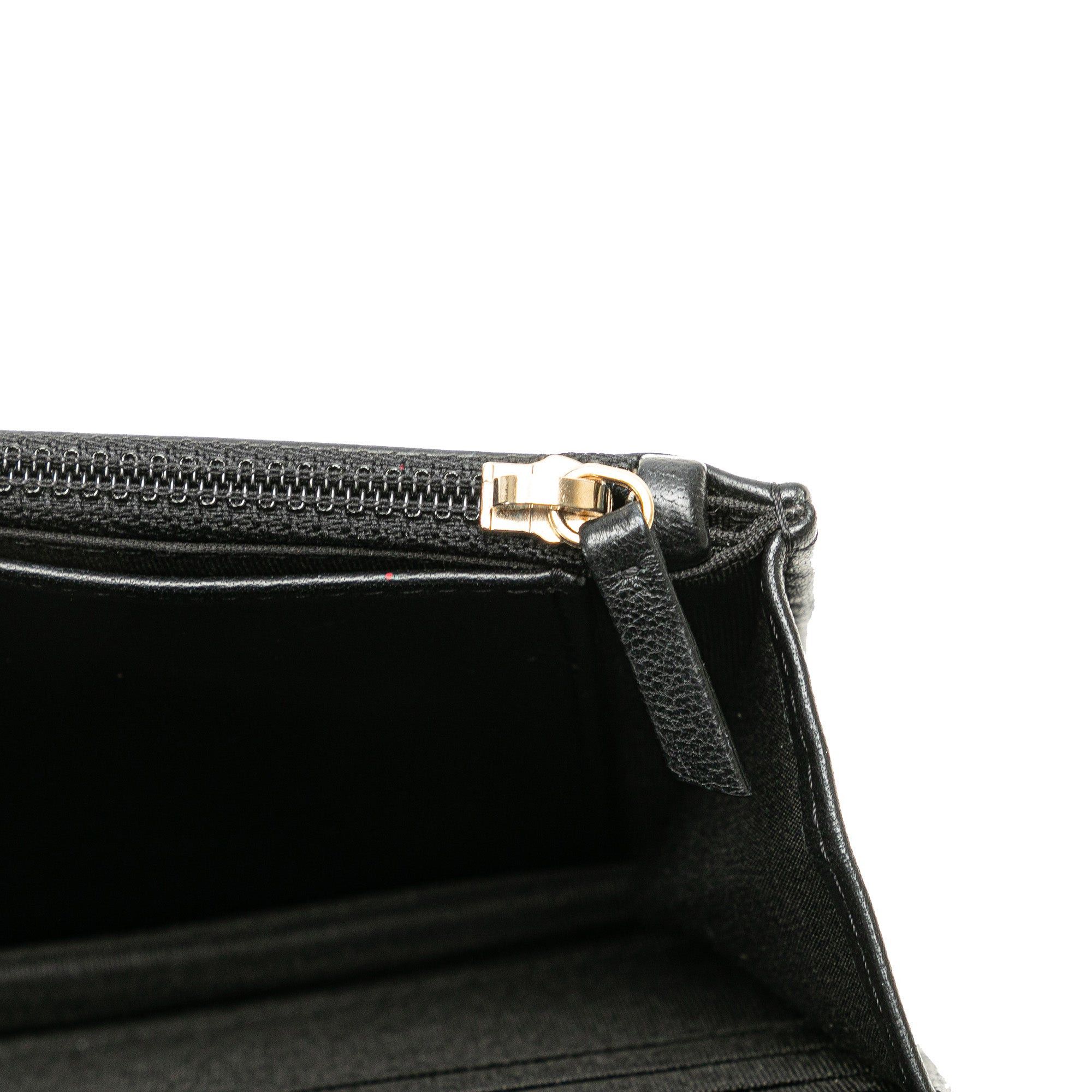 Chanel Chanel Quilted Studded Lambskin 18K Lucky Charms Wallet On Chain Black Size ONE SIZE - 8 Thumbnail