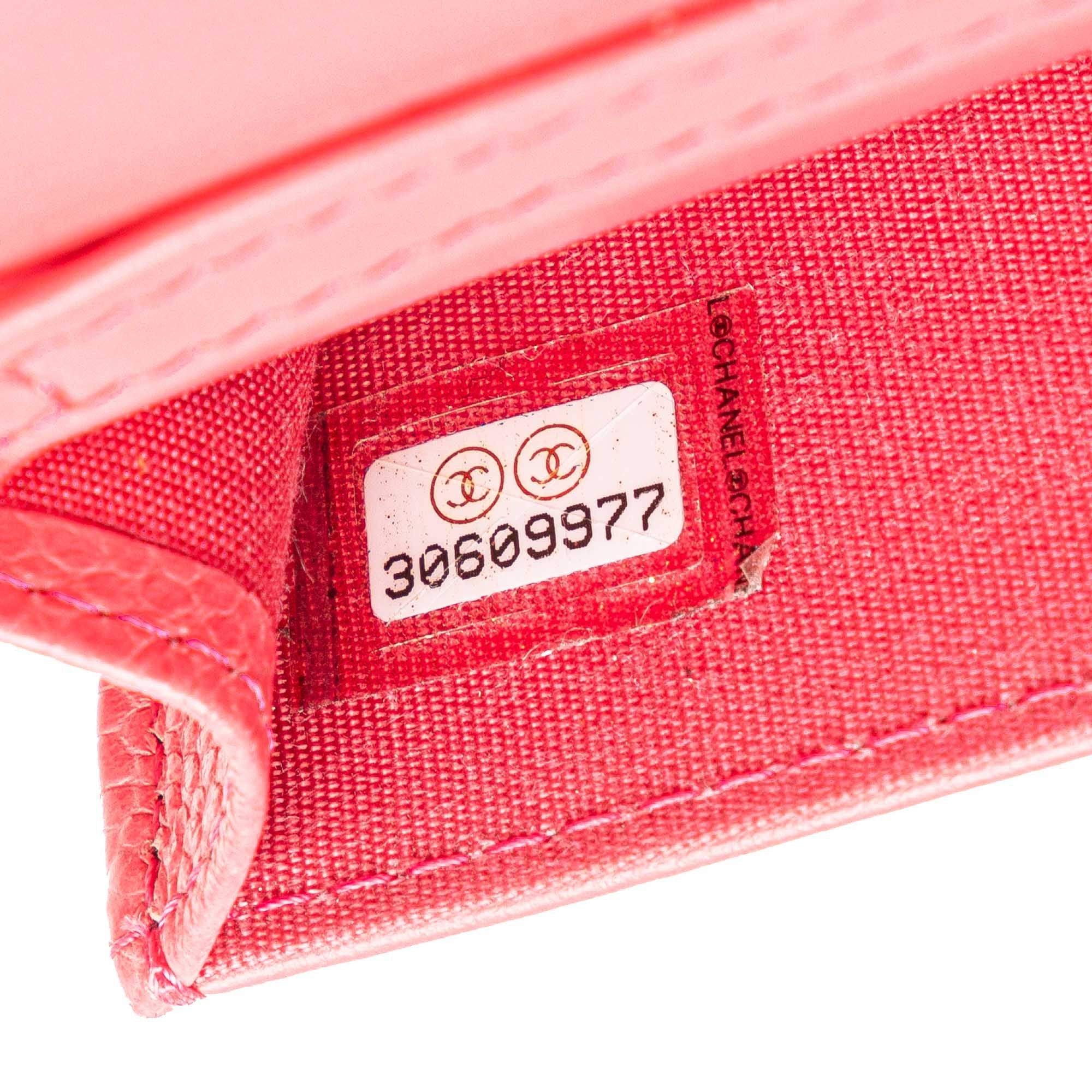 Chanel Chanel Camellia Caviar CC Wallet On Chain Pink Size ONE SIZE - 7 Thumbnail