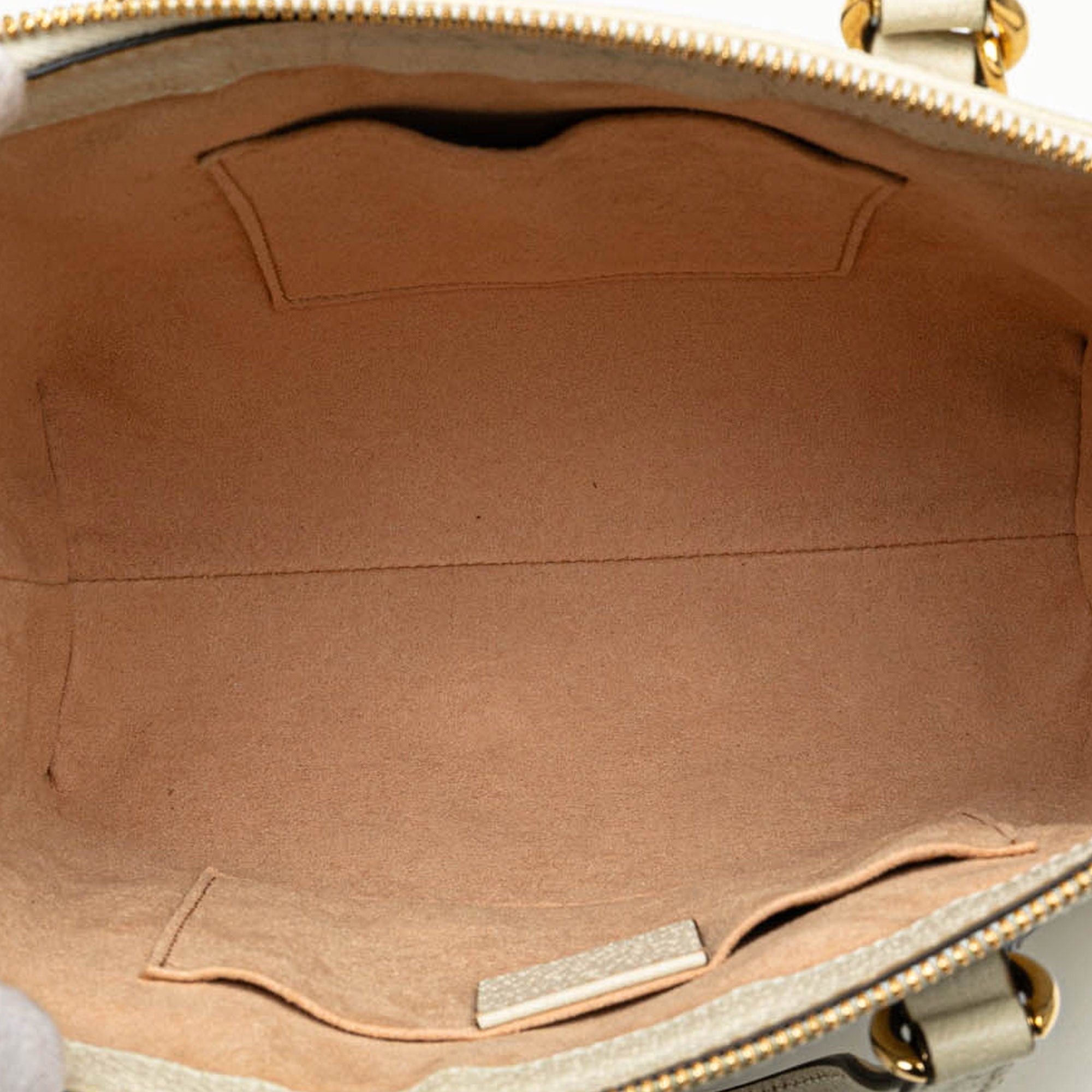 Gucci Gucci Small Leather Ophidia Satchel White Size ONE SIZE - 4 Thumbnail