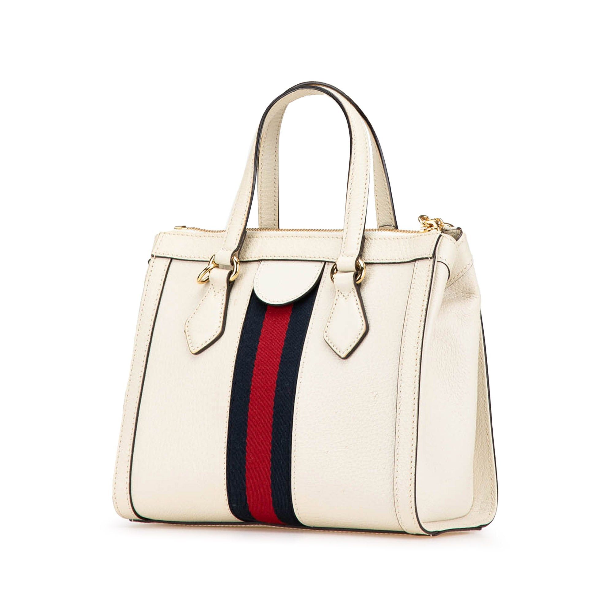 Gucci Gucci Small Leather Ophidia Satchel White Size ONE SIZE - 2 Thumbnail
