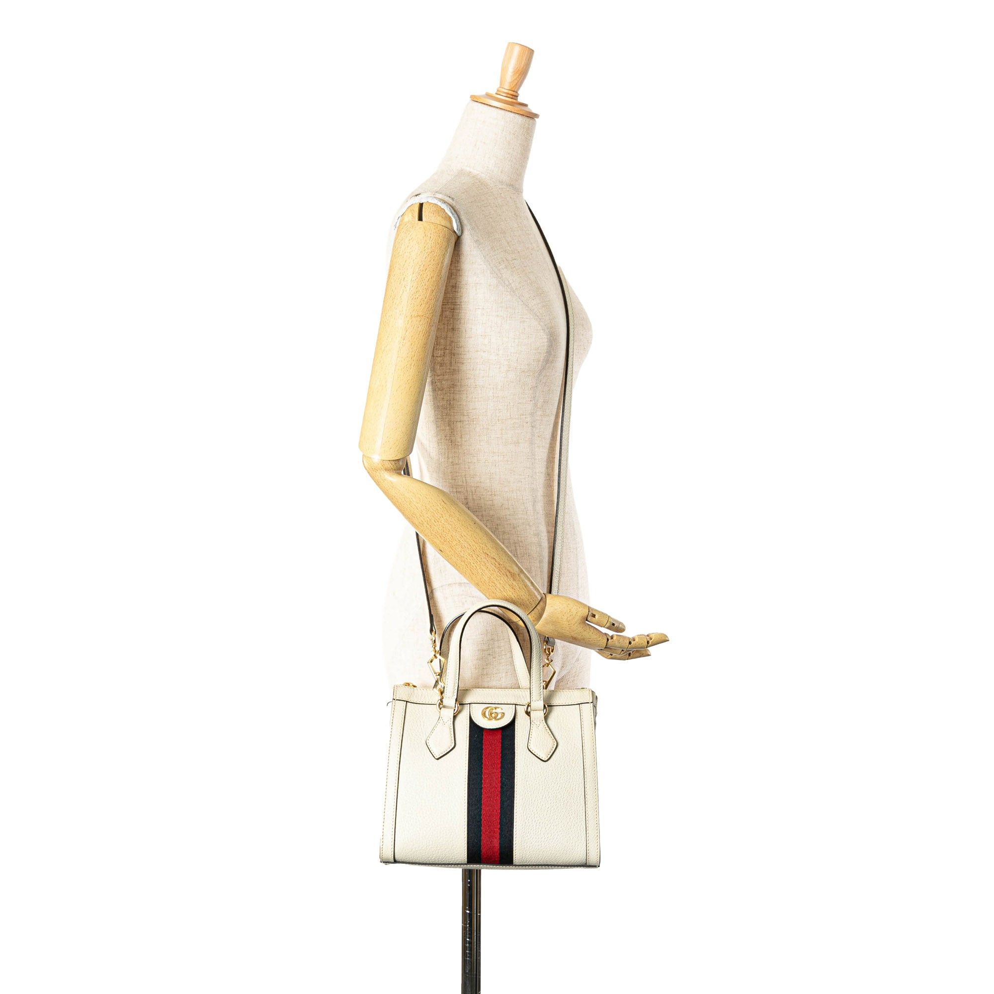 Gucci Gucci Small Leather Ophidia Satchel White Size ONE SIZE - 12 Thumbnail