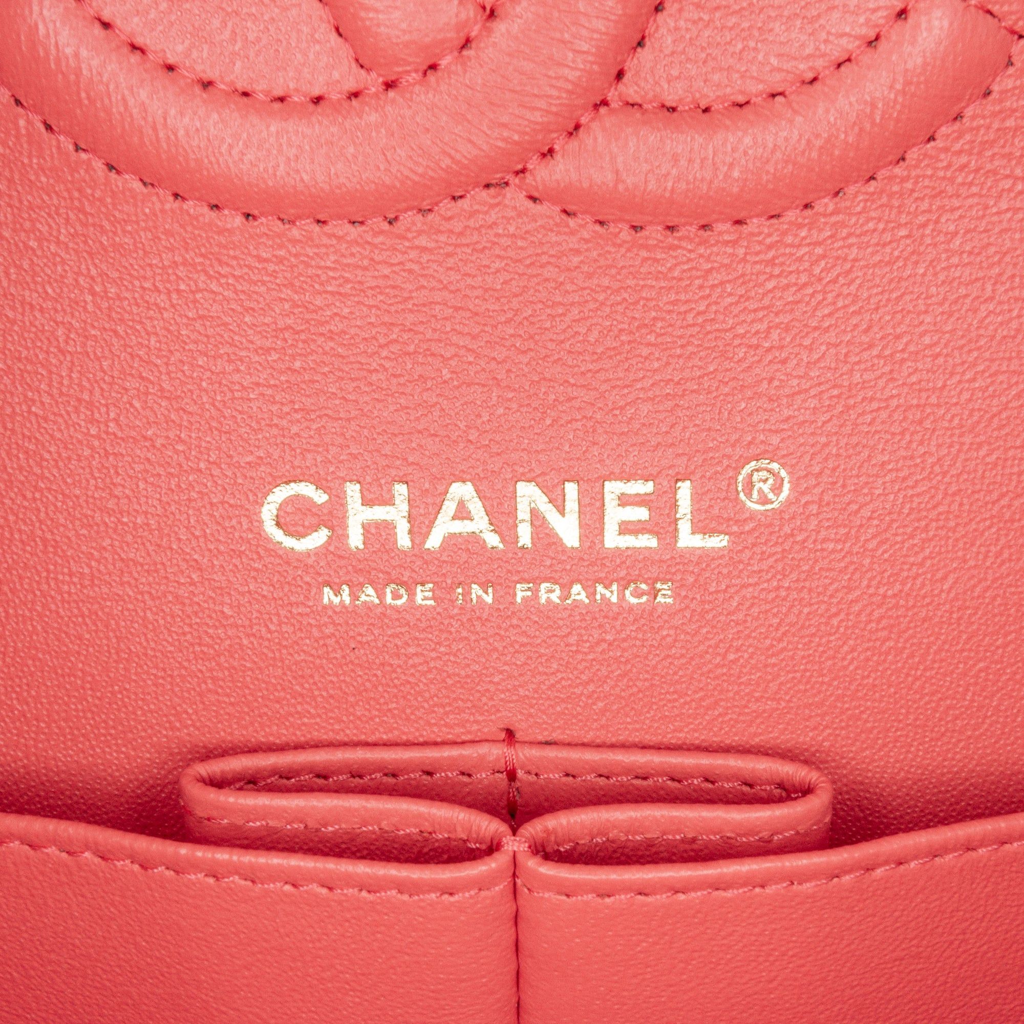 Chanel Chanel Medium Classic Chevron Lambskin Double Flap Red Size ONE SIZE - 5 Thumbnail