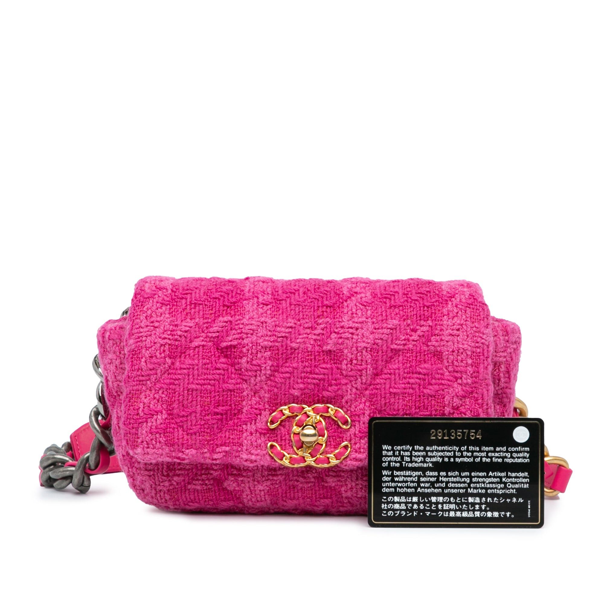 Chanel Chanel Tweed 19 Belt Bag Pink Size ONE SIZE - 8 Thumbnail