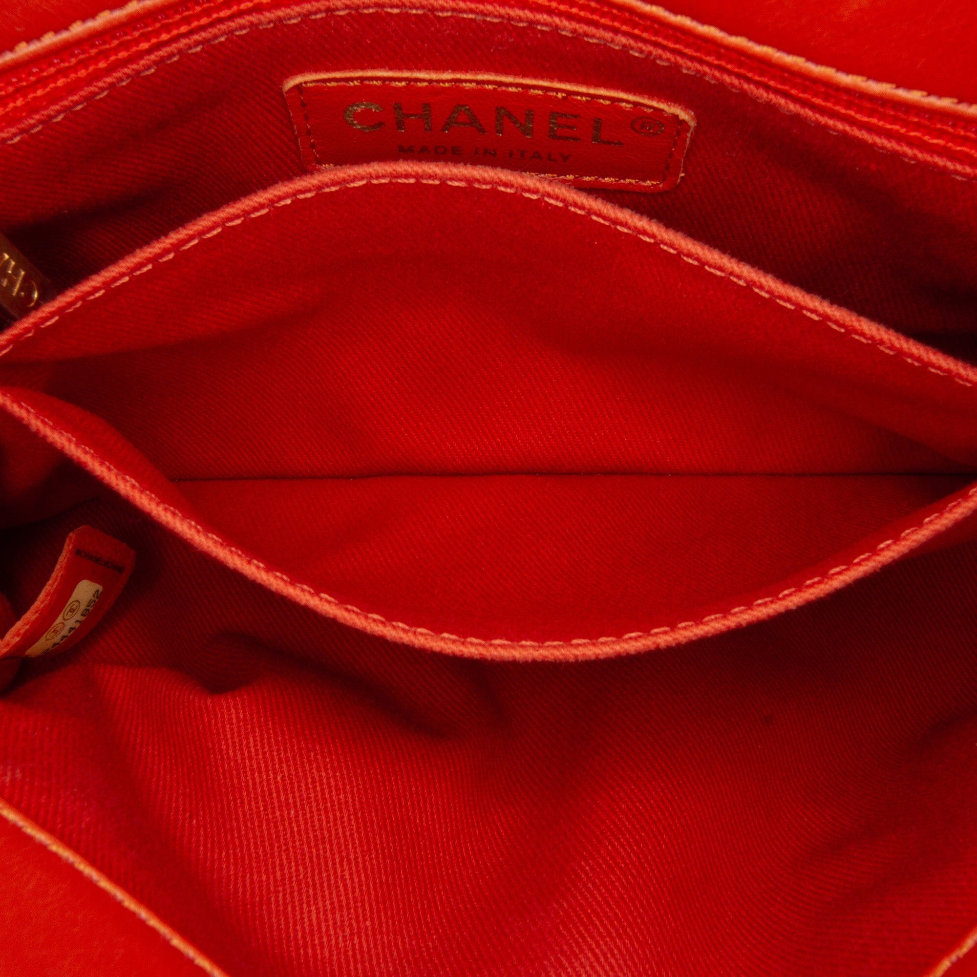 Chanel Chanel Small Lambskin Chevron Coco Top Handle Bag Red Size ONE SIZE - 7 Thumbnail