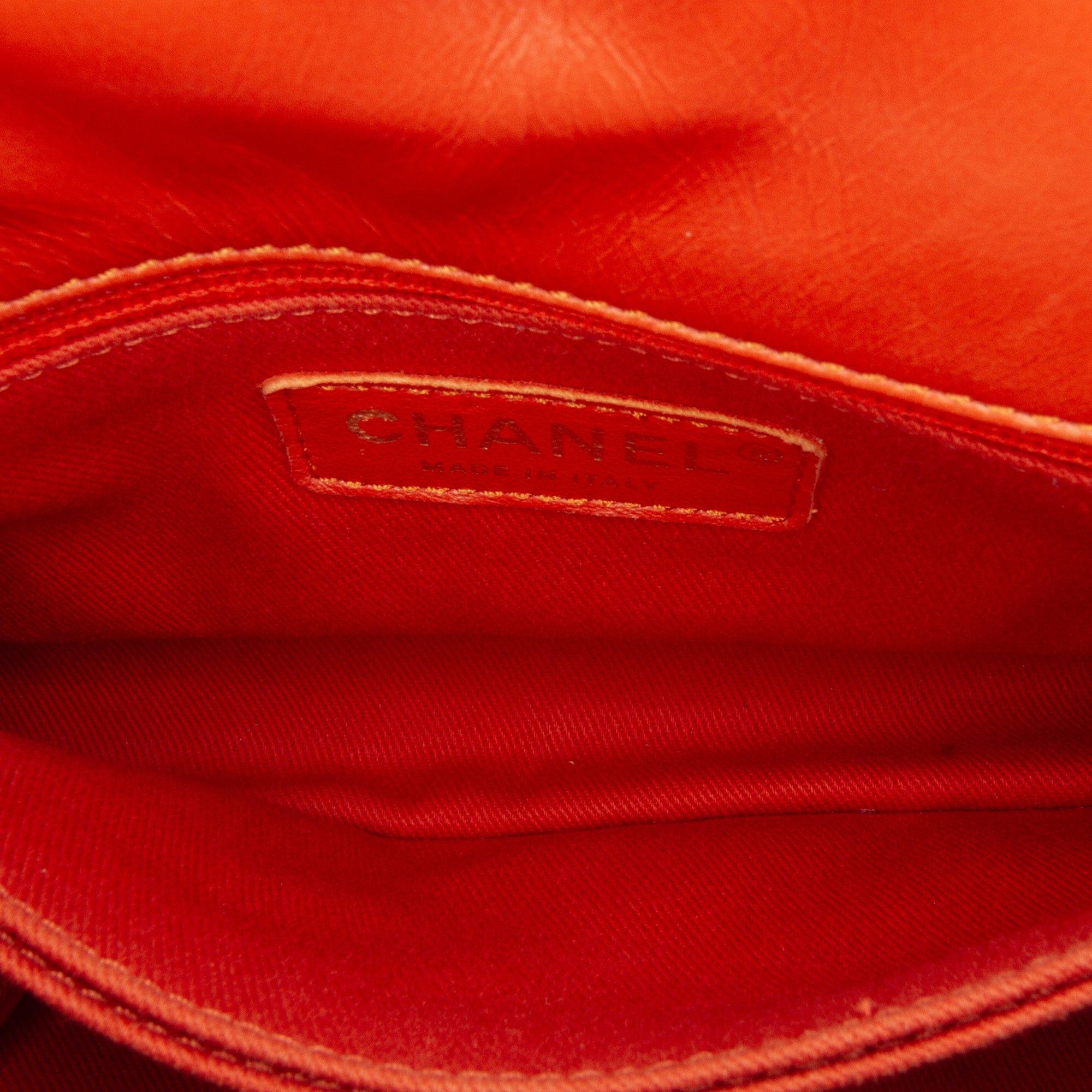 Chanel Chanel Small Lambskin Chevron Coco Top Handle Bag Red Size ONE SIZE - 5 Thumbnail