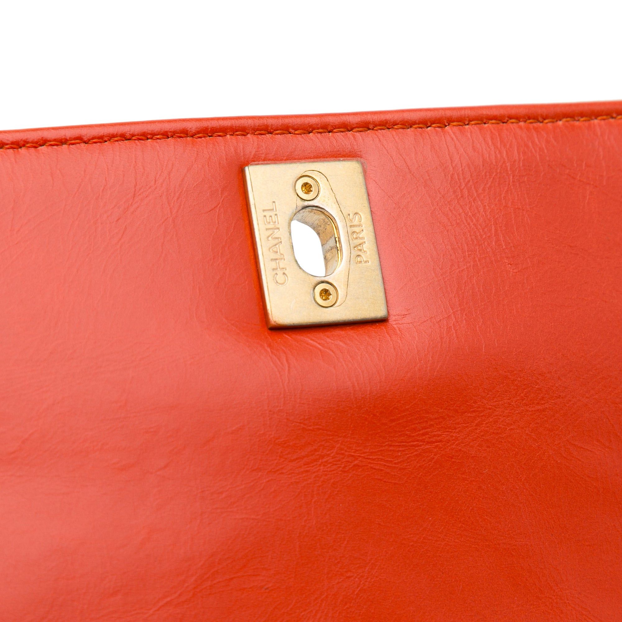 Chanel Chanel Small Lambskin Chevron Coco Top Handle Bag Red Size ONE SIZE - 16 Thumbnail