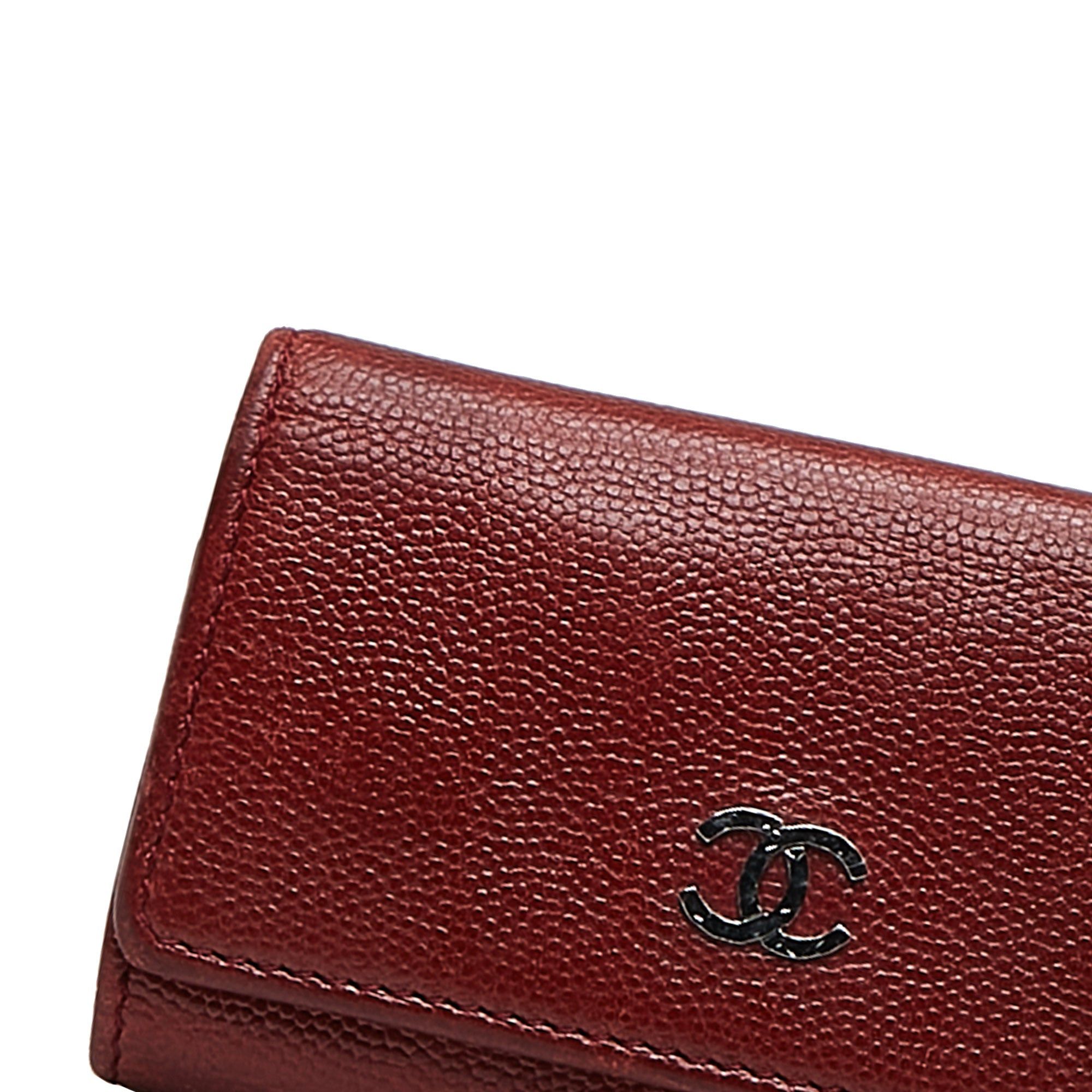 Chanel Chanel CC Caviar Leather Key Holder Red Size ONE SIZE - 10 Thumbnail