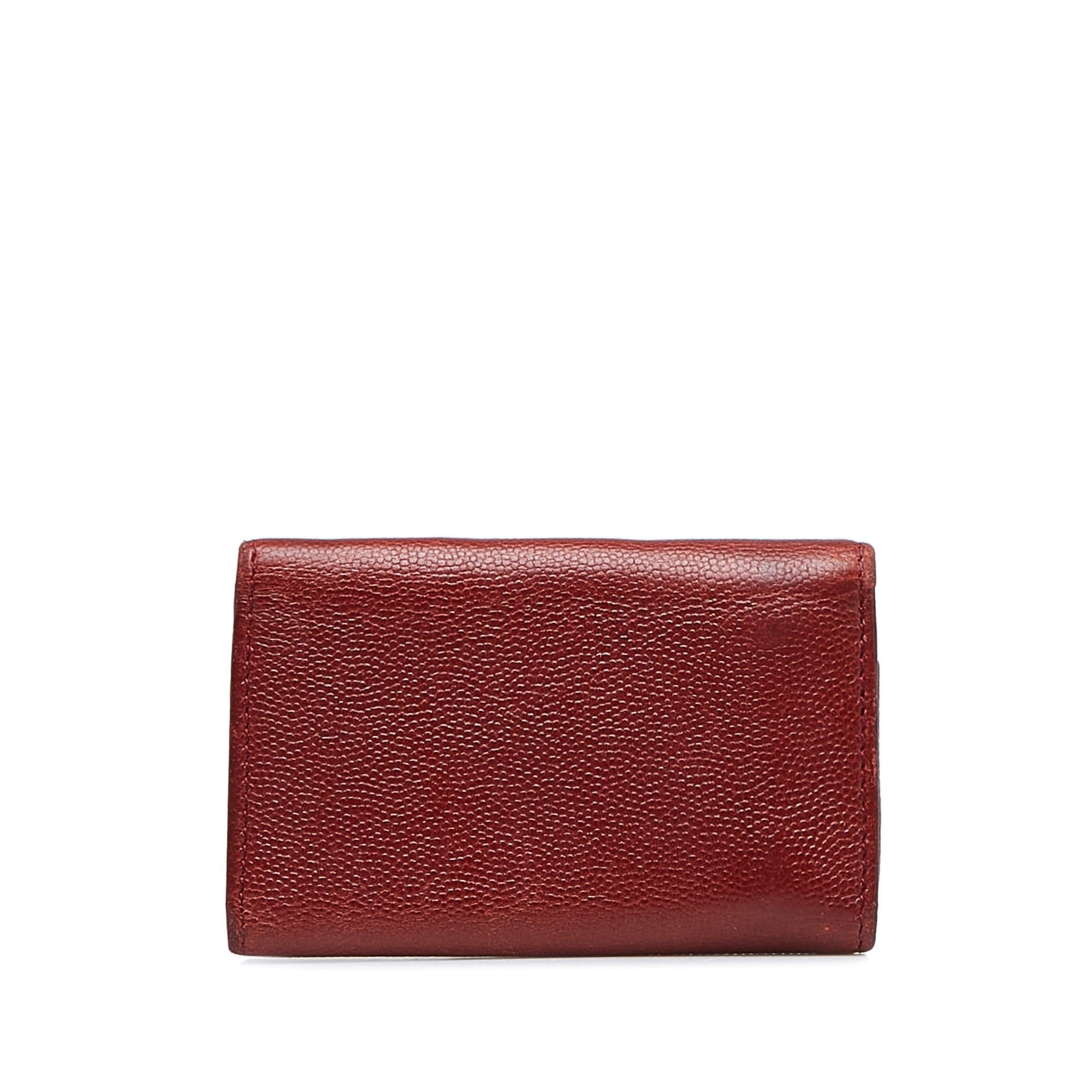 Chanel Chanel CC Caviar Leather Key Holder Red Size ONE SIZE - 3 Thumbnail