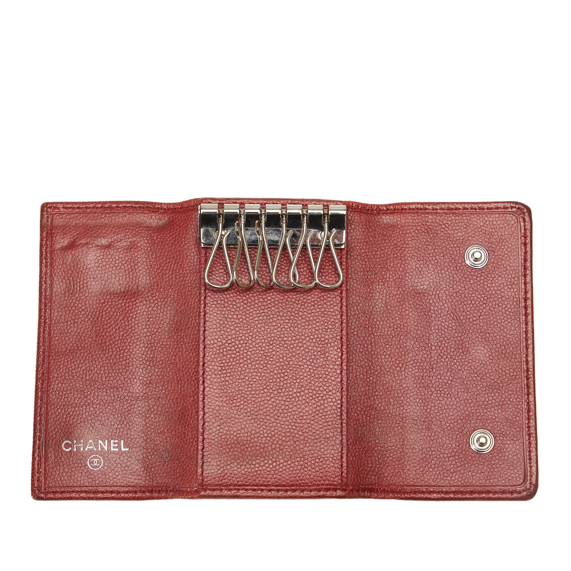 Chanel Chanel CC Caviar Leather Key Holder Red Size ONE SIZE - 5 Thumbnail