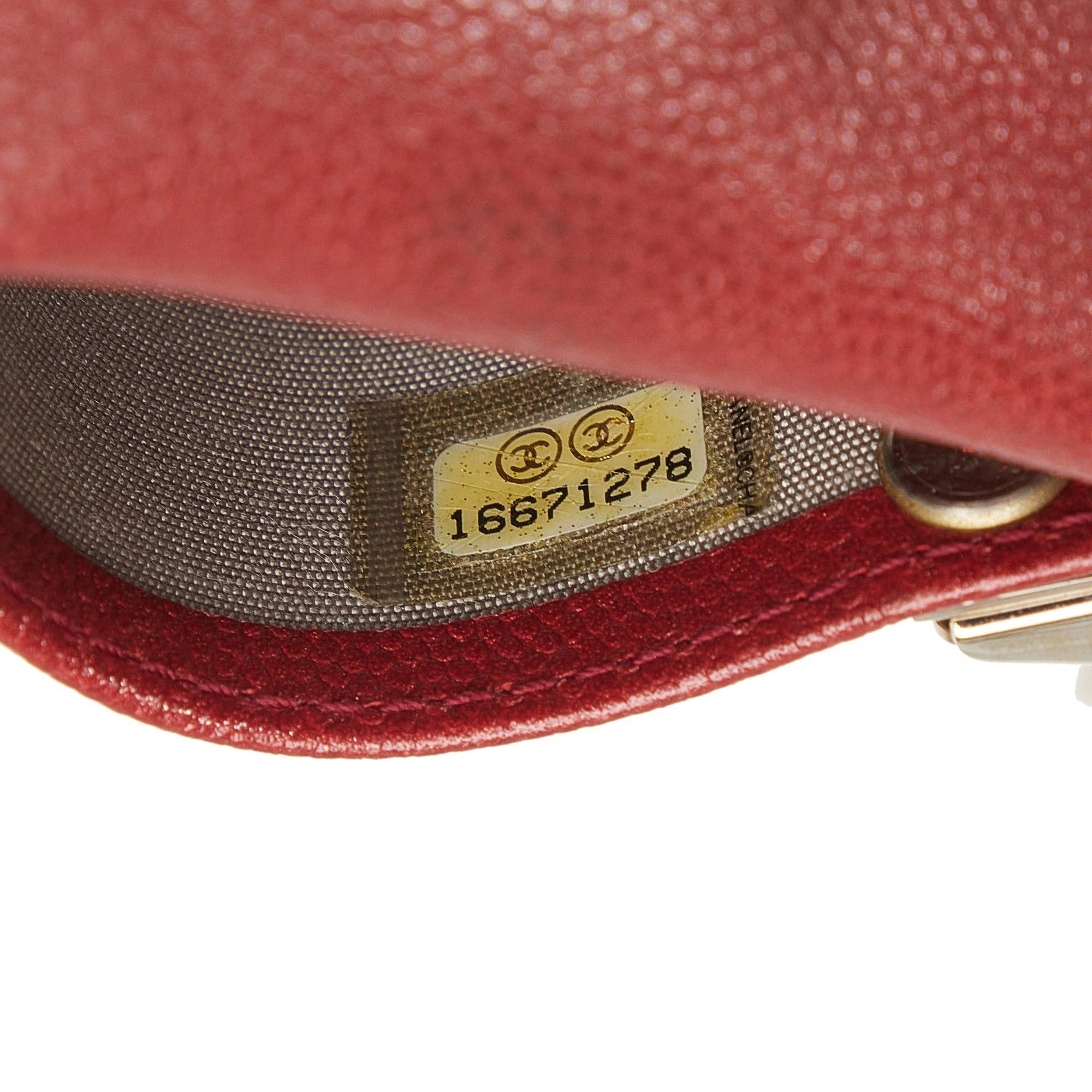 Chanel Chanel CC Caviar Leather Key Holder Red Size ONE SIZE - 8 Thumbnail