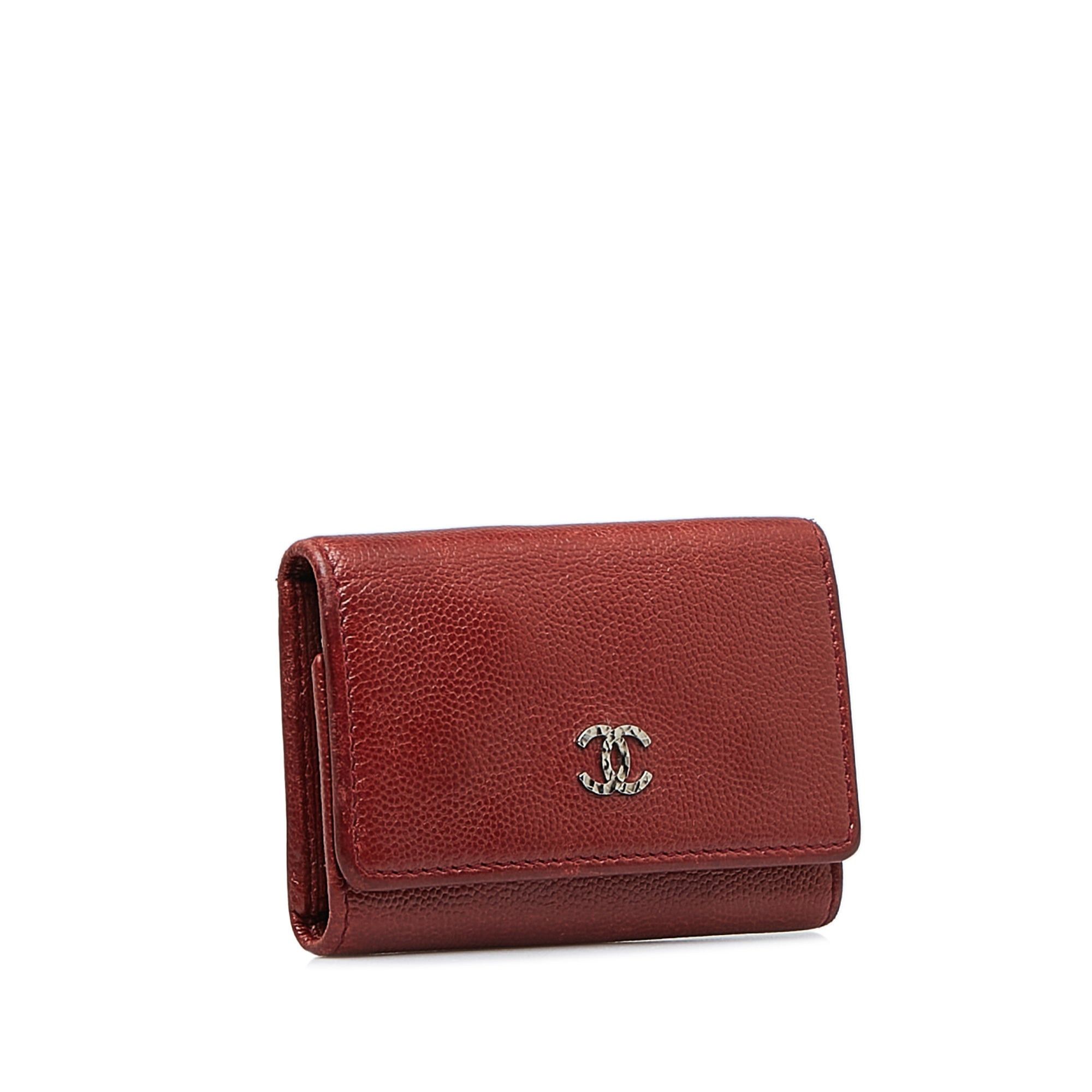 Chanel Chanel CC Caviar Leather Key Holder Red Size ONE SIZE - 2 Thumbnail