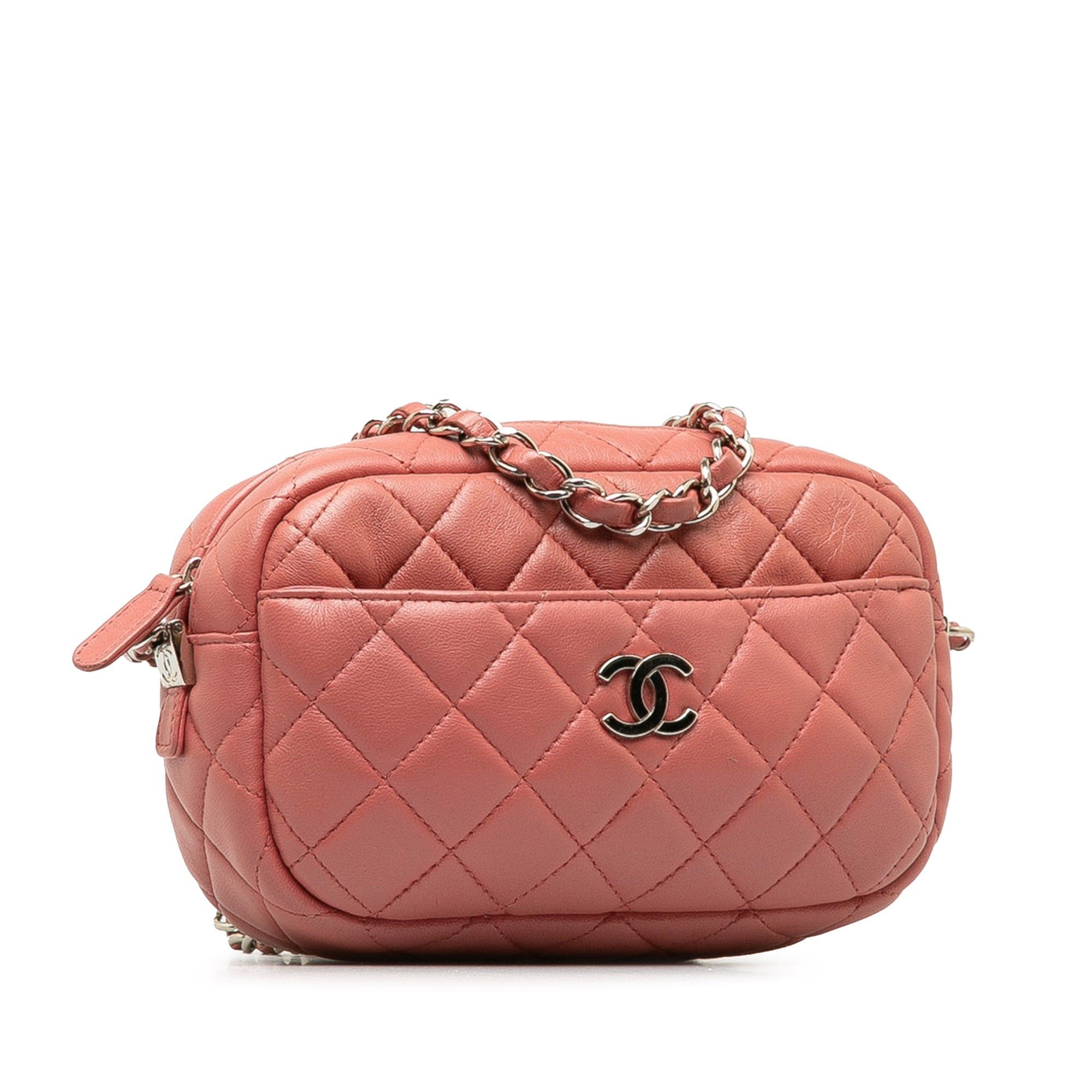 Chanel Chanel Mini Lambskin Camera Case Pink Size ONE SIZE - 2 Thumbnail