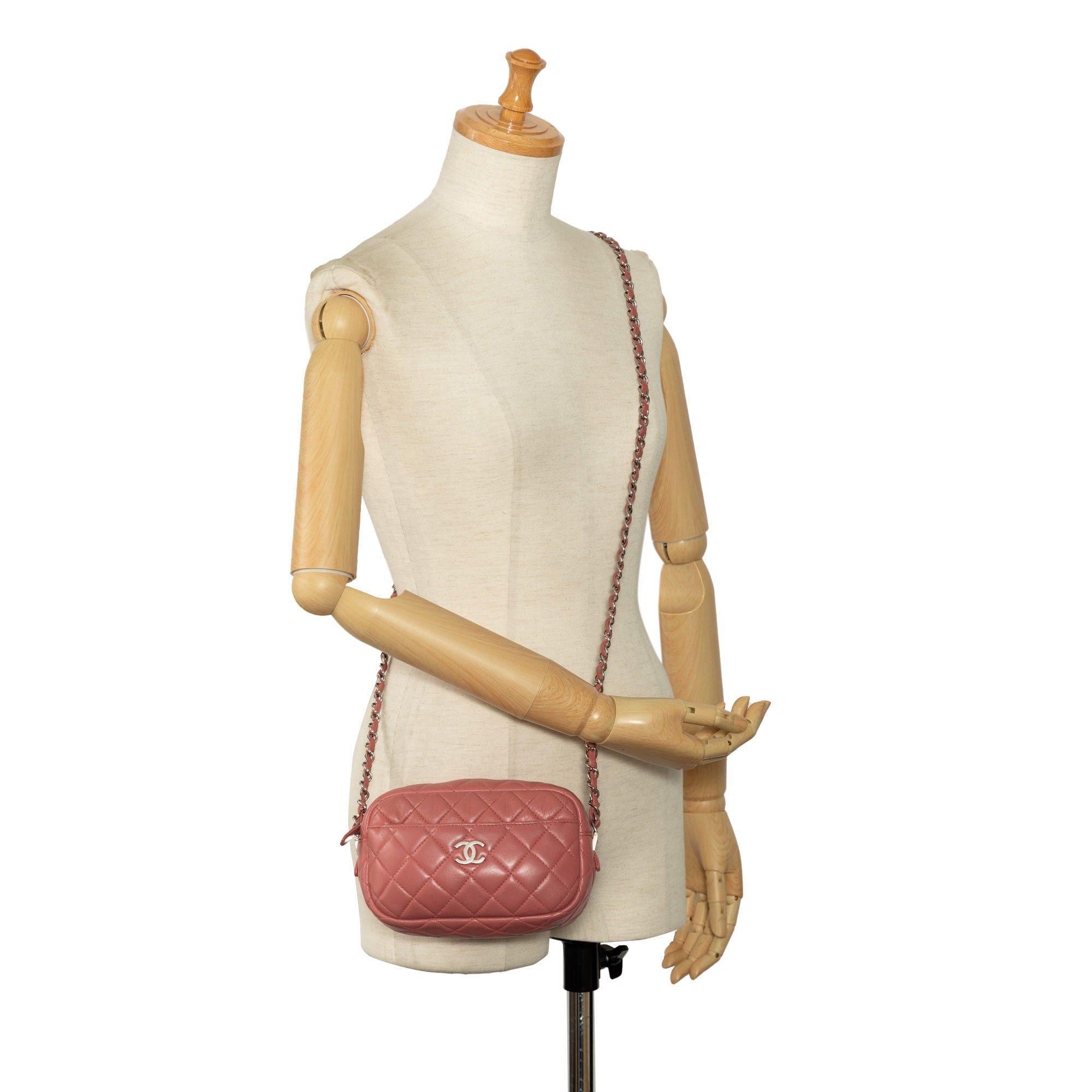 Chanel Chanel Mini Lambskin Camera Case Pink Size ONE SIZE - 11 Thumbnail