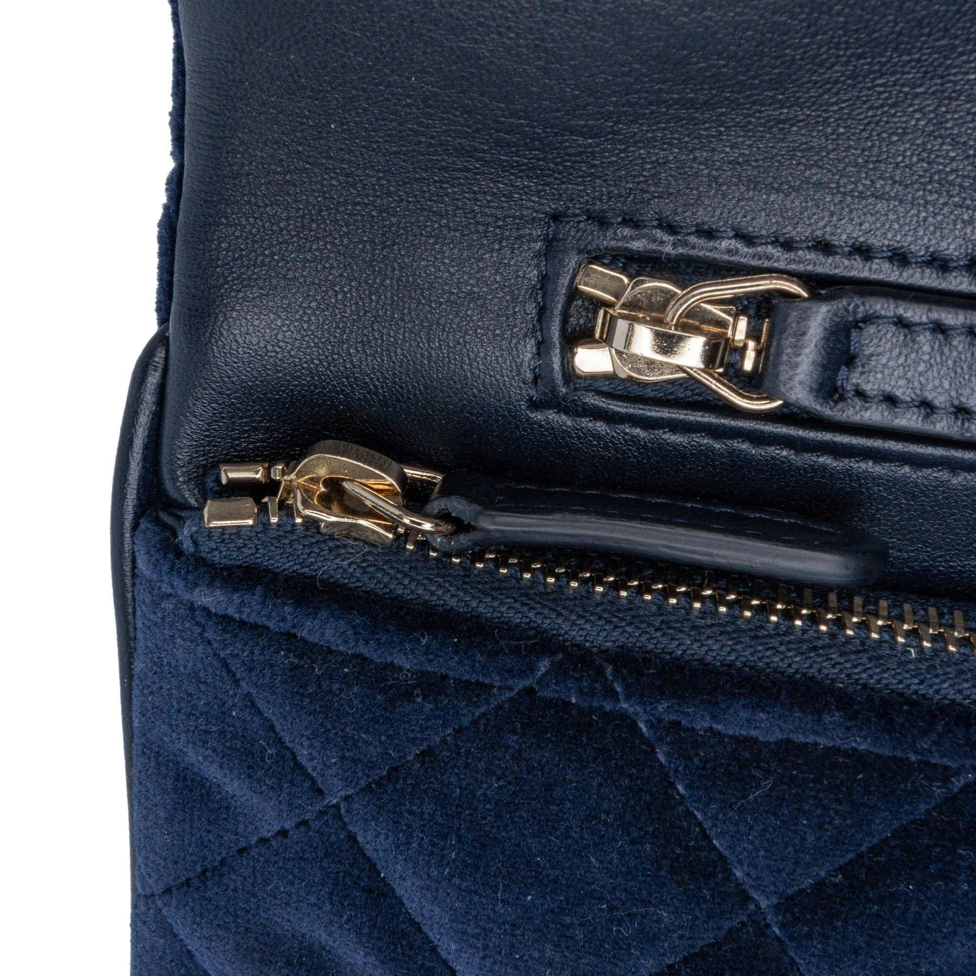 Chanel Chanel Quilted Velvet 31 Clutch Blue Size ONE SIZE - 8 Thumbnail