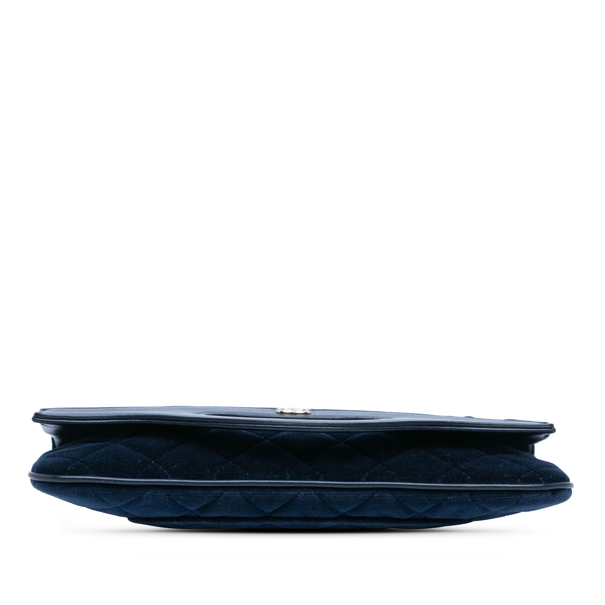 Chanel Chanel Quilted Velvet 31 Clutch Blue Size ONE SIZE - 3 Thumbnail