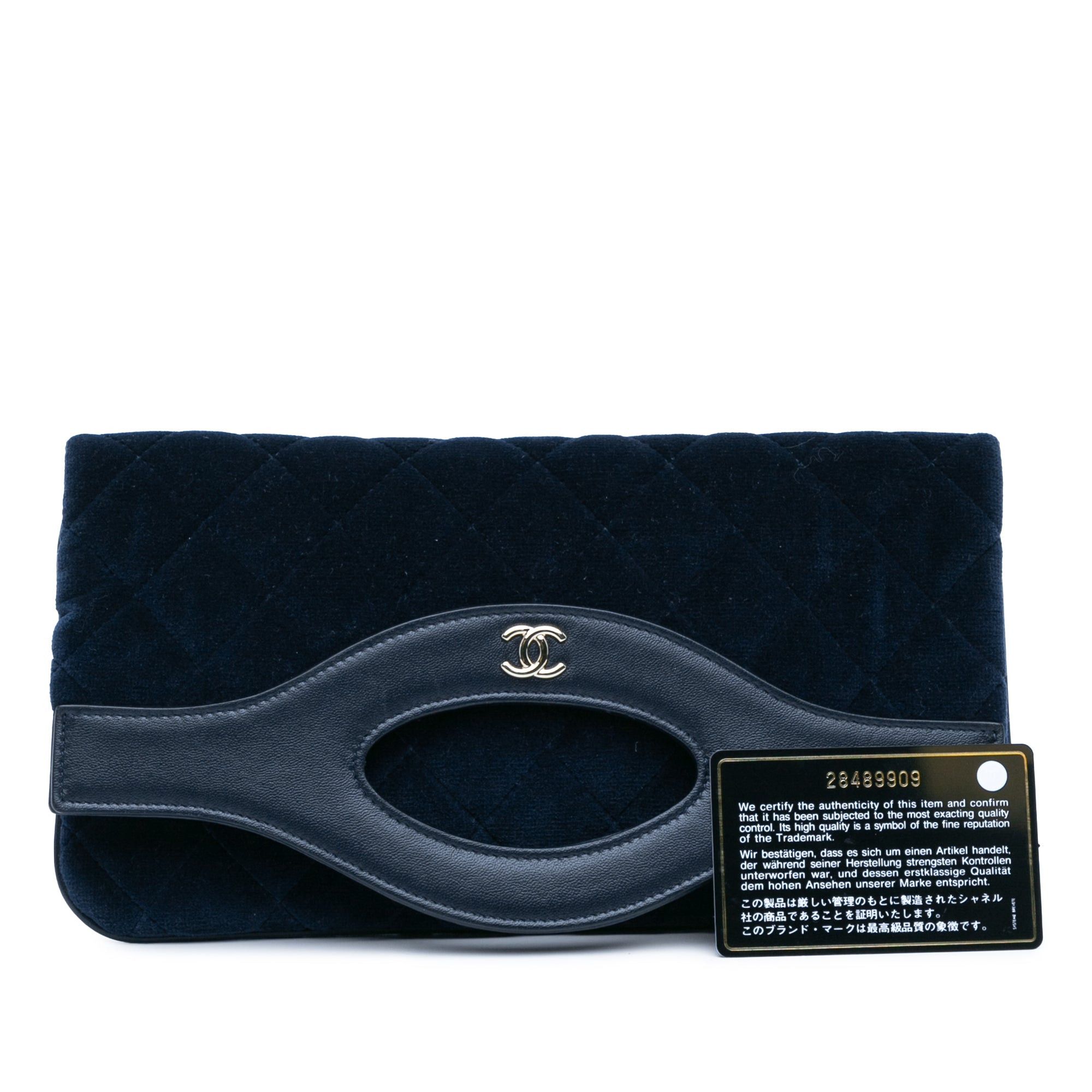 Chanel Chanel Quilted Velvet 31 Clutch Blue Size ONE SIZE - 10 Thumbnail