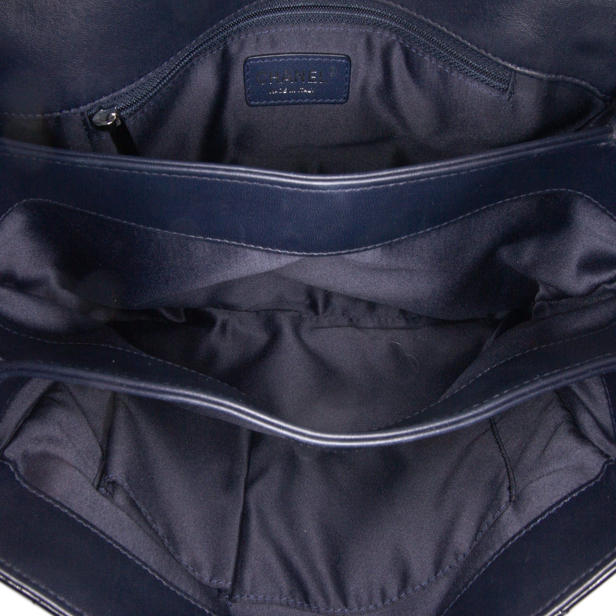 Chanel Chanel Jumbo Patent 3 Accordion Flap Blue Size ONE SIZE - 4 Thumbnail