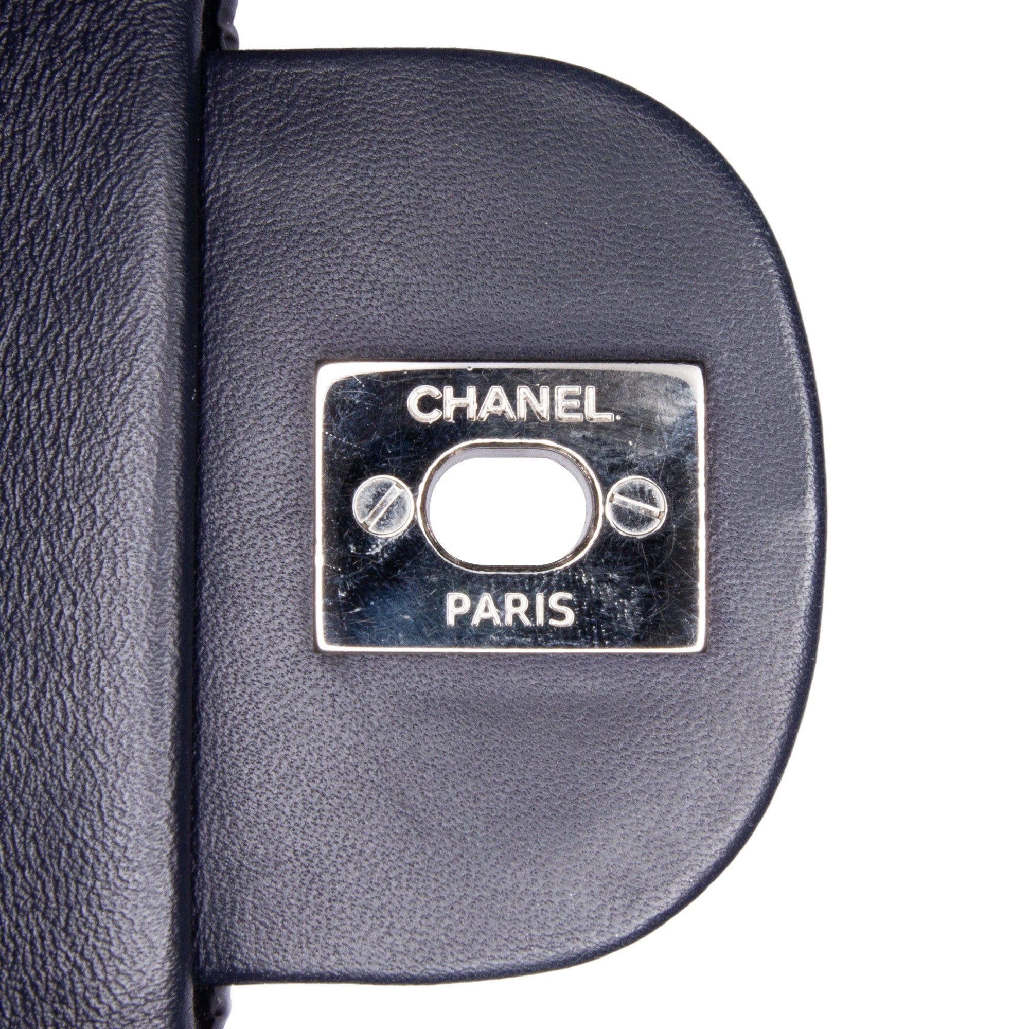Chanel Chanel Jumbo Patent 3 Accordion Flap Blue Size ONE SIZE - 6 Thumbnail